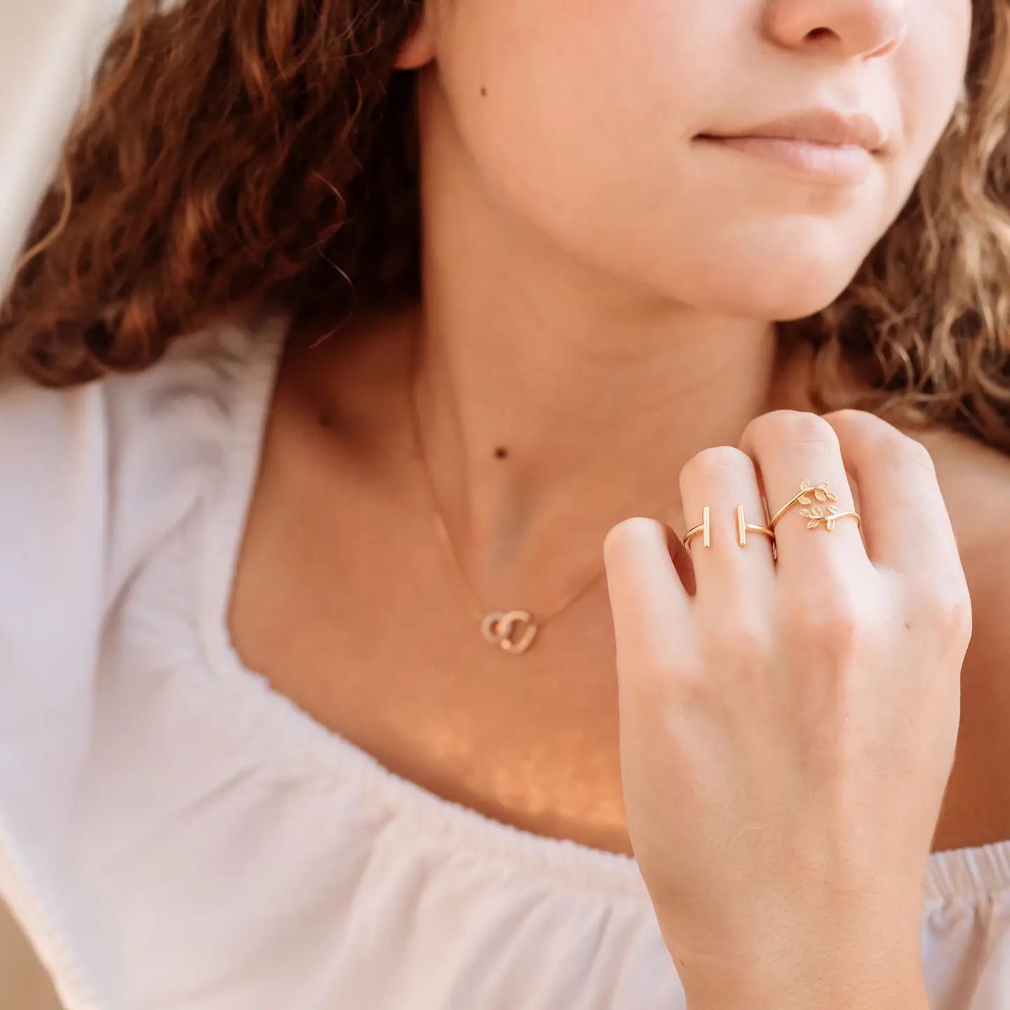 Simple Double Bar Adjustable Ring - Splendid Iris