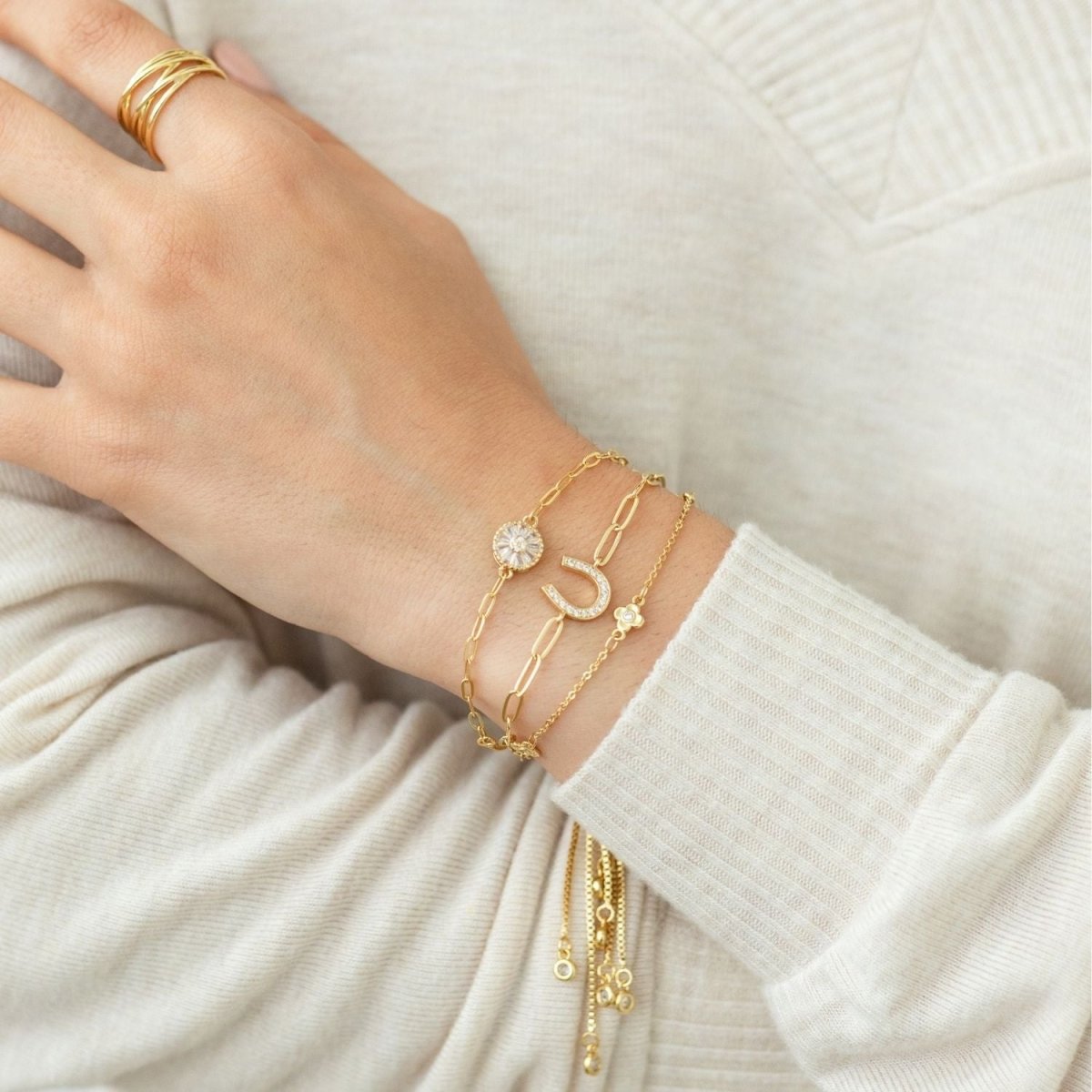 Horseshoe Pulley Bracelet - Splendid Iris