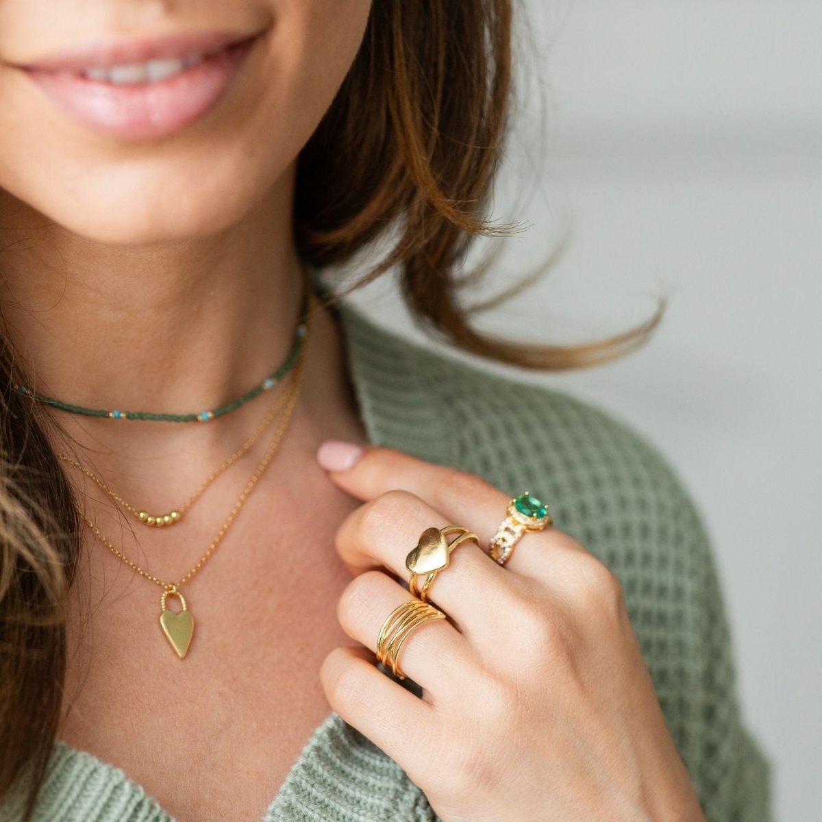 Multi Layer Adjustable Ring - Splendid Iris