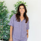 Linen Camp Shirt - Splendid Iris
