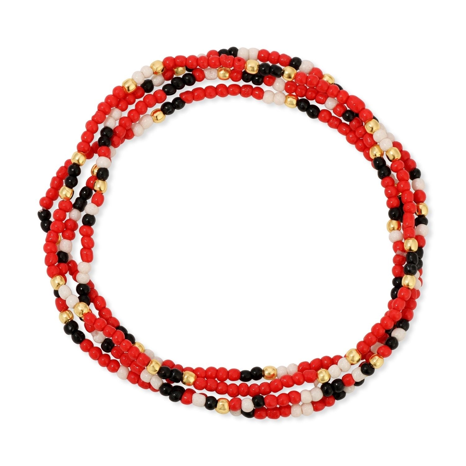 Set/4 Stretch Beaded Game Day Bracelets - Splendid Iris