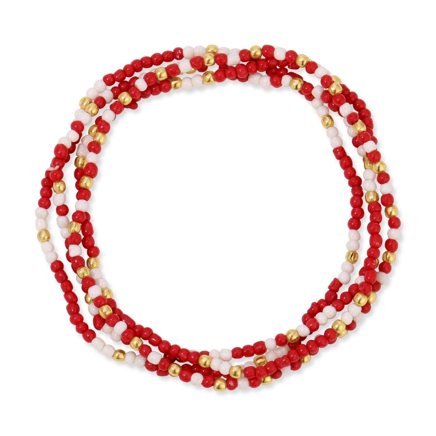 Set/4 Stretch Beaded Game Day Bracelets - Splendid Iris