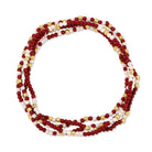 Set/4 Stretch Beaded Game Day Bracelets - Splendid Iris