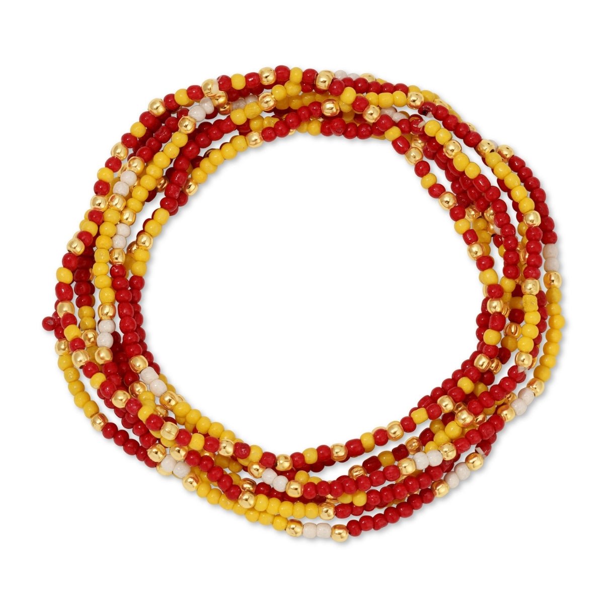 Set/8 Stretch Beaded Game Day Bracelets - Splendid Iris