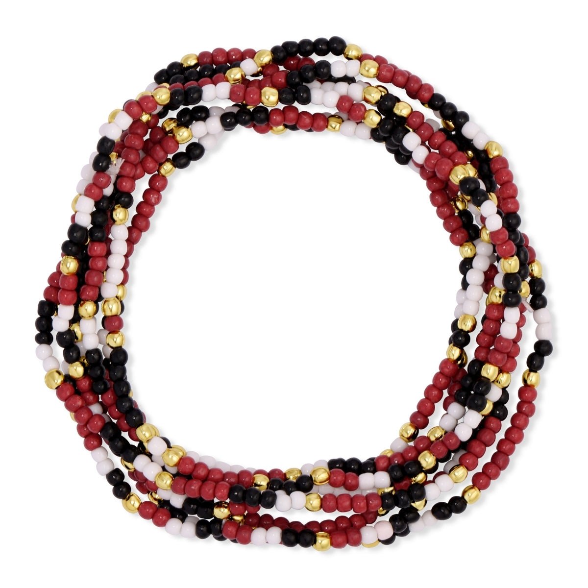 Set/8 Stretch Beaded Game Day Bracelets - Splendid Iris