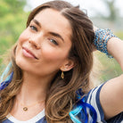 Set/4 Stretch Beaded Game Day Bracelets - Splendid Iris