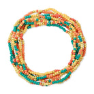 Set/8 Assorted 2mm Gold Seed Bead Bracelets - Splendid Iris