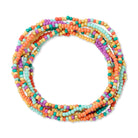 Set/8 Assorted 2mm Gold Seed Bead Bracelets - Splendid Iris