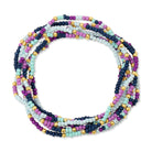 Set/8 Assorted 2mm Gold Seed Bead Bracelets - Splendid Iris