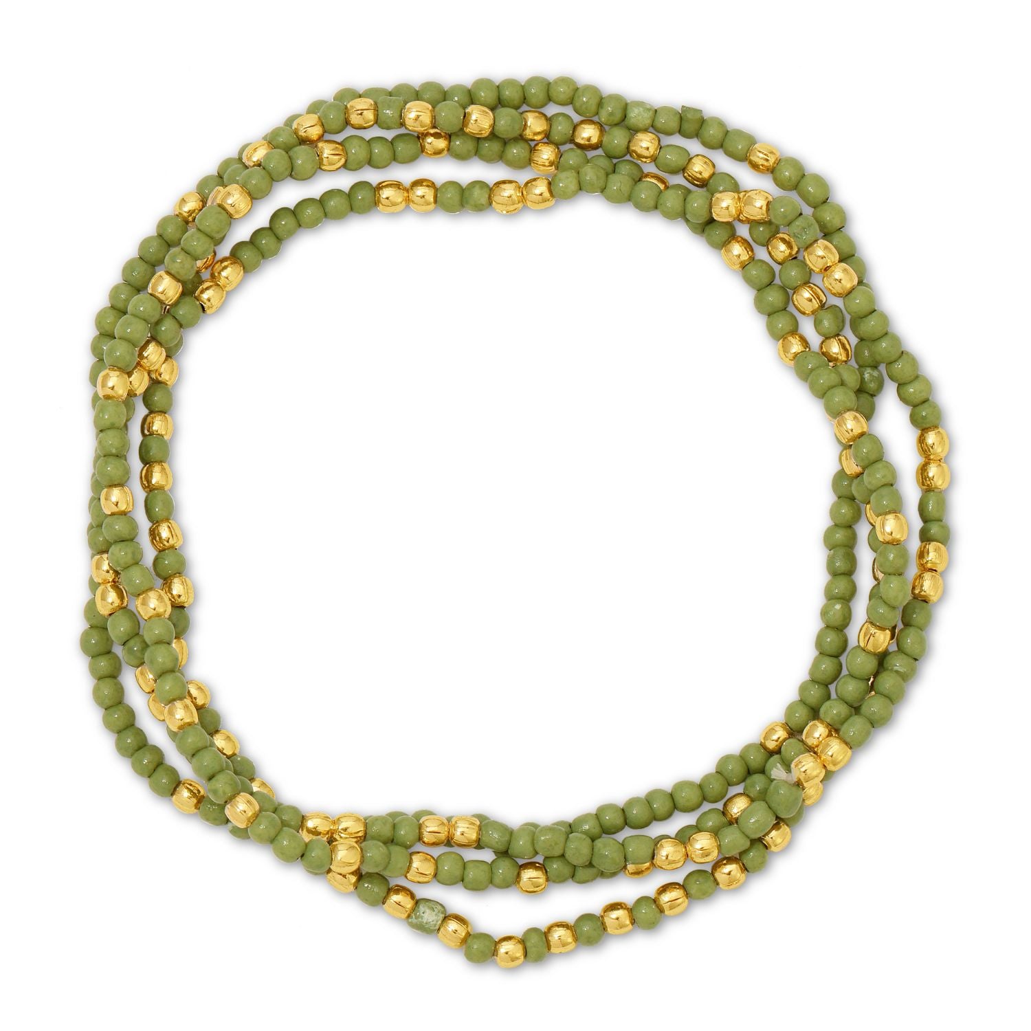 Set/4 Solid Color 2mm Seed Bead Bracelets - Splendid Iris