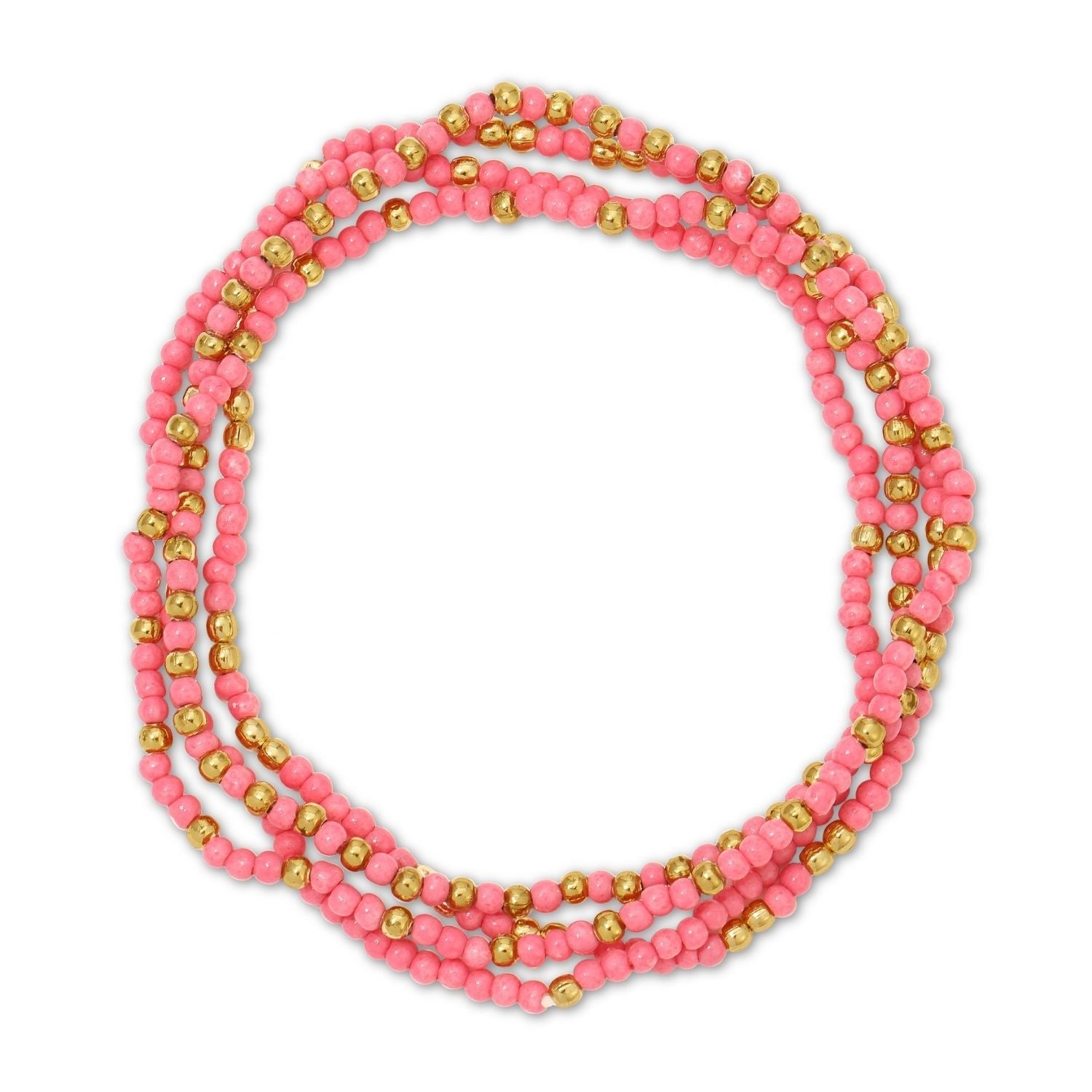 Set/4 Solid Color 2mm Seed Bead Bracelets - Splendid Iris