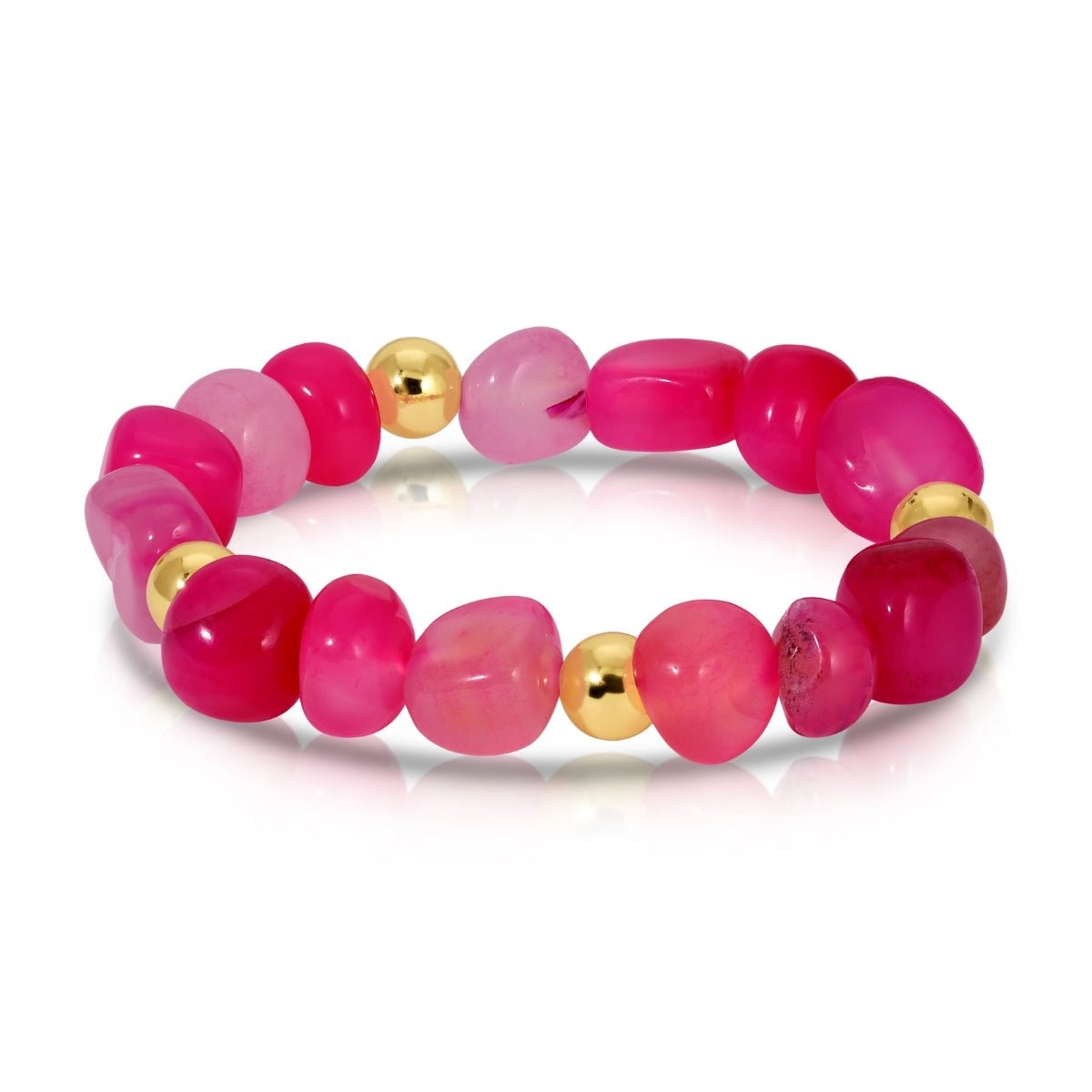 Bold Tumbled Stones Statement Bracelet - Splendid Iris