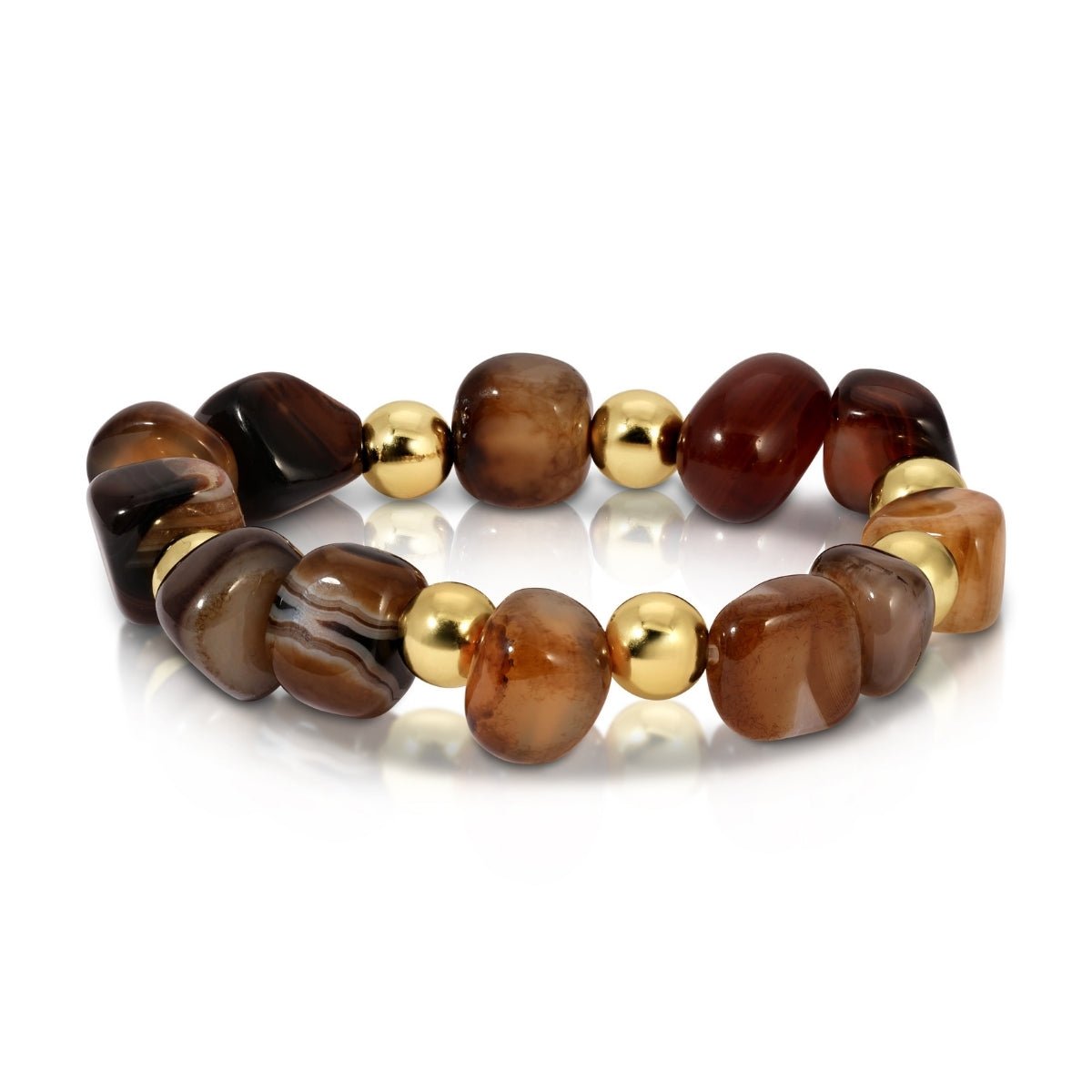 Bold Tumbled Stones Statement Bracelet - Splendid Iris