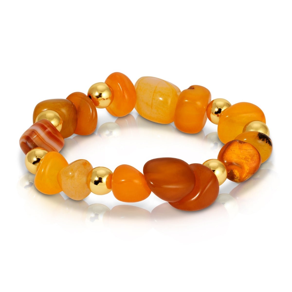 Bold Tumbled Stones Statement Bracelet - Splendid Iris