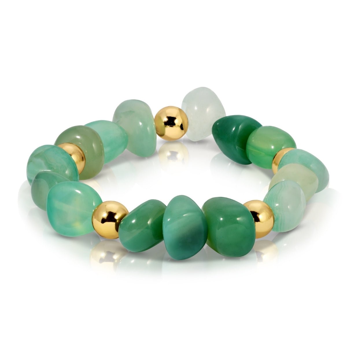 Bold Tumbled Stones Statement Bracelet - Splendid Iris