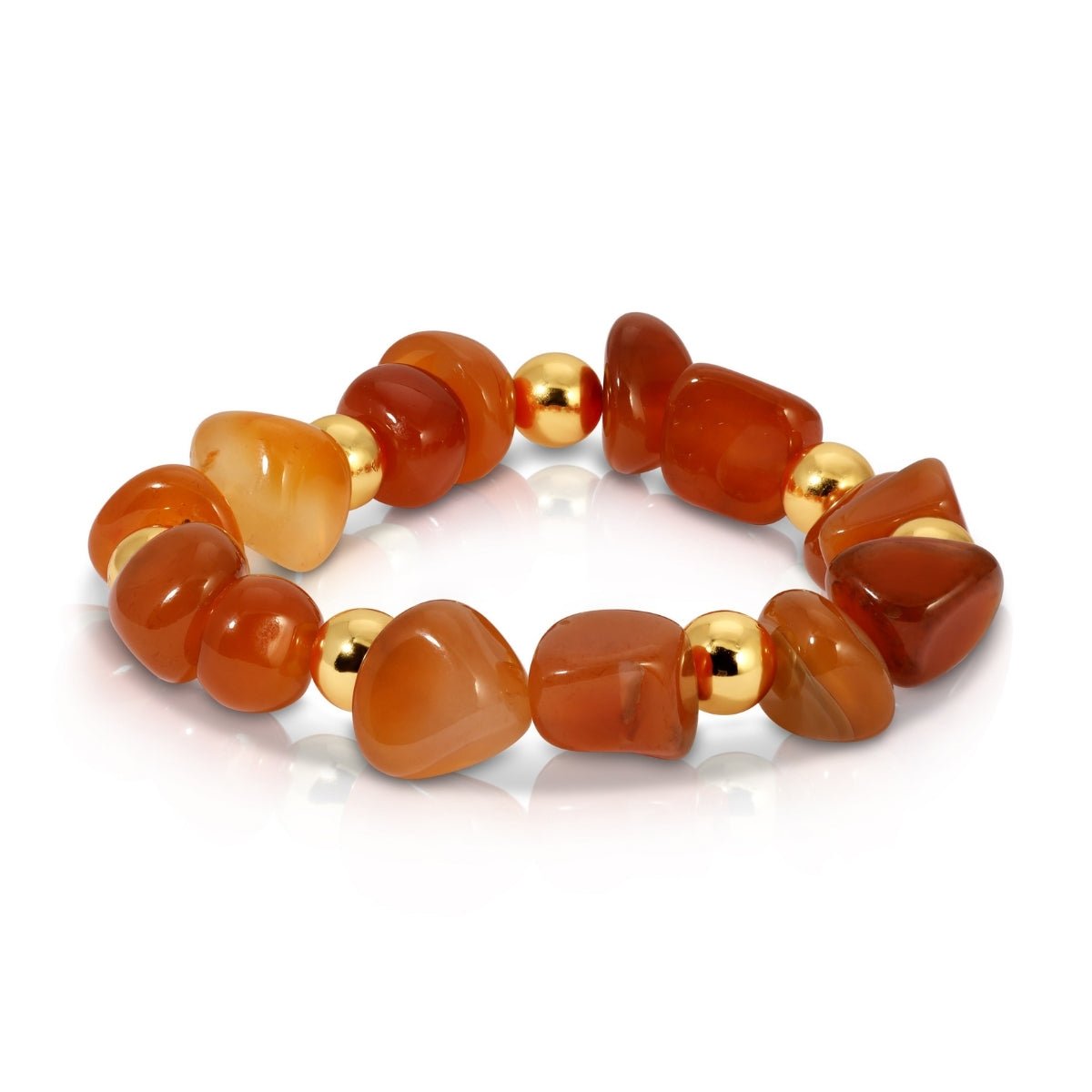 Bold Tumbled Stones Statement Bracelet - Splendid Iris