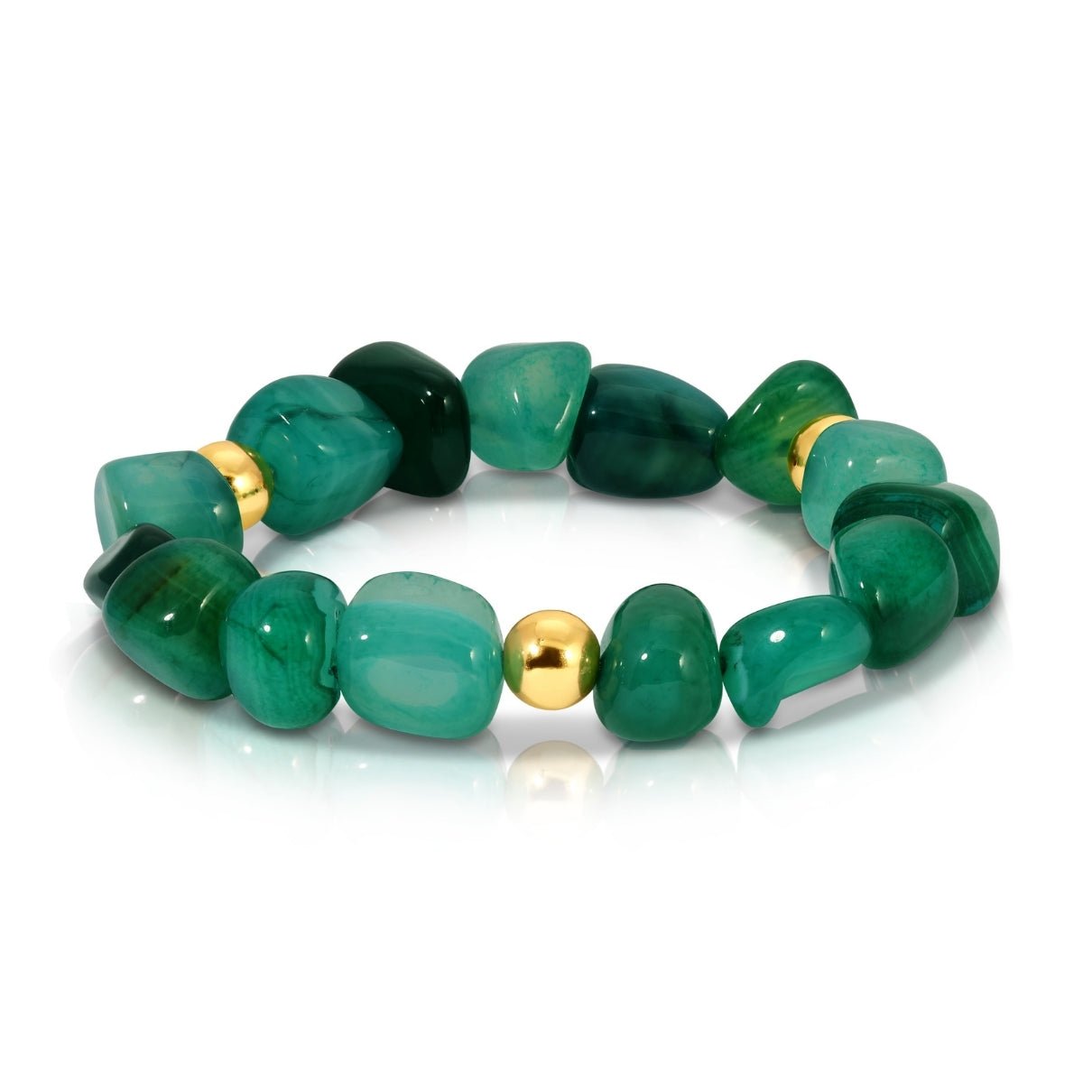 Bold Tumbled Stones Statement Bracelet - Splendid Iris