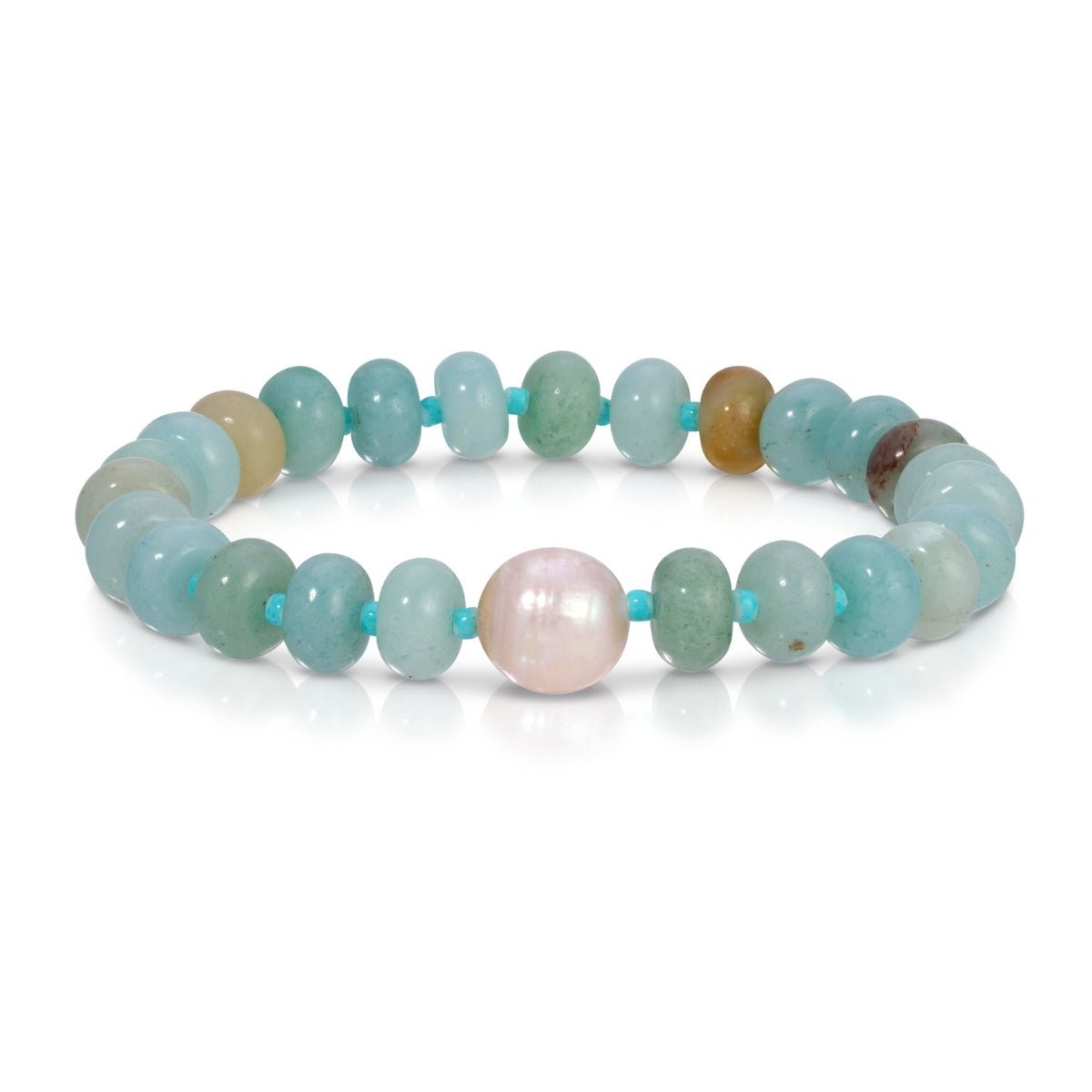 Stone Bracelet with Baroque Pearl - Splendid Iris