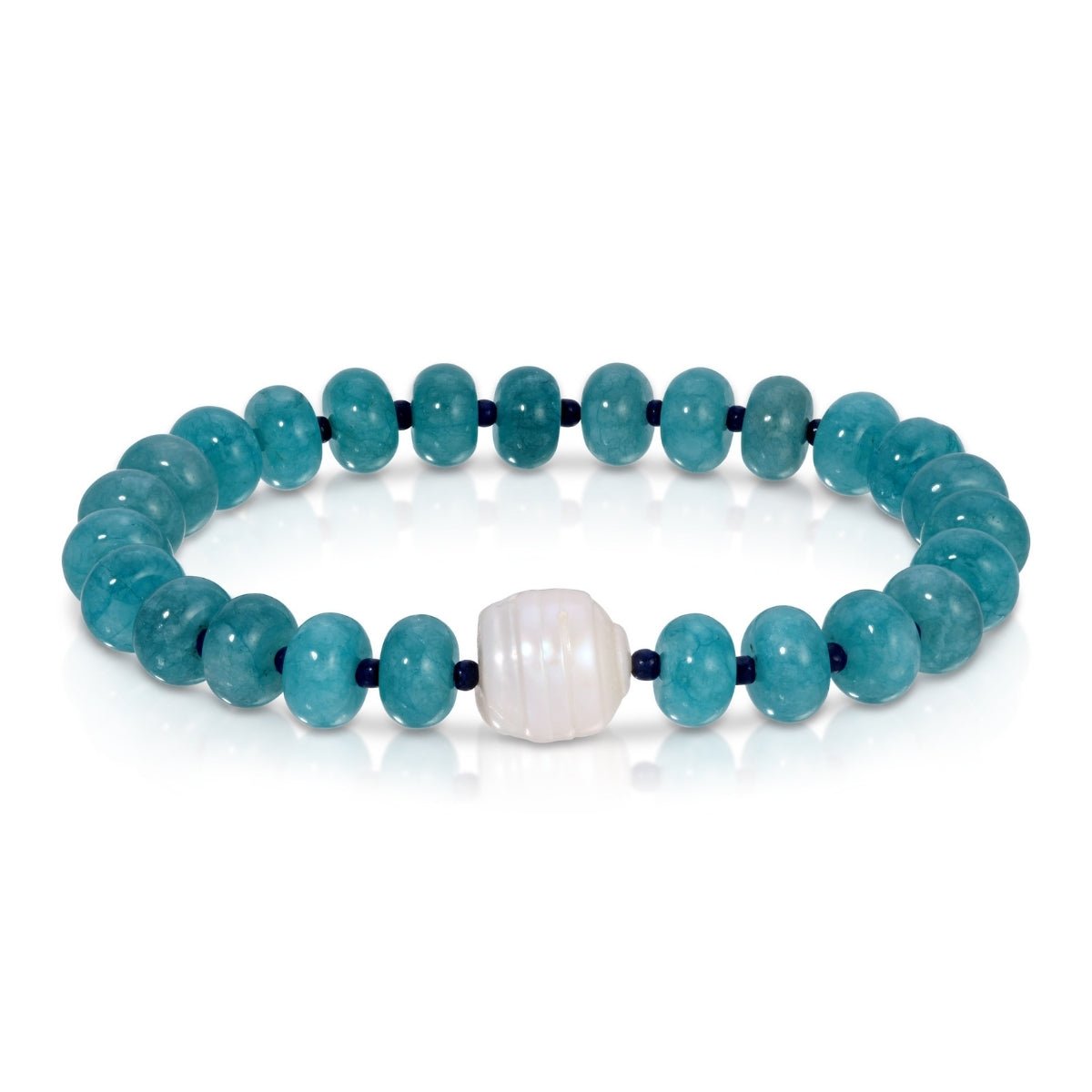 Stone Bracelet with Baroque Pearl - Splendid Iris