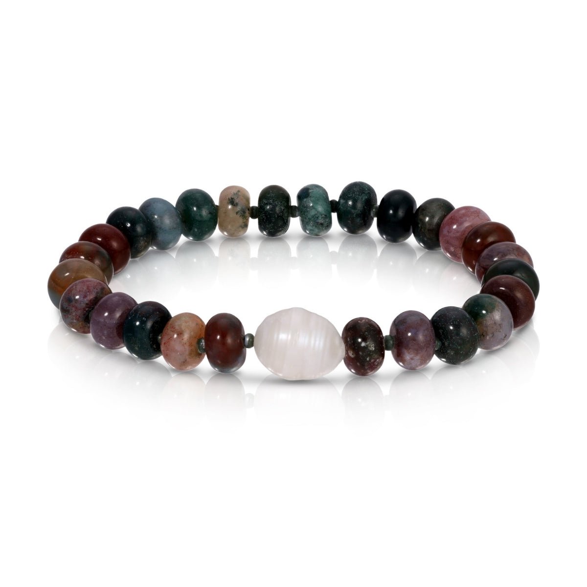 Stone Bracelet with Baroque Pearl - Splendid Iris