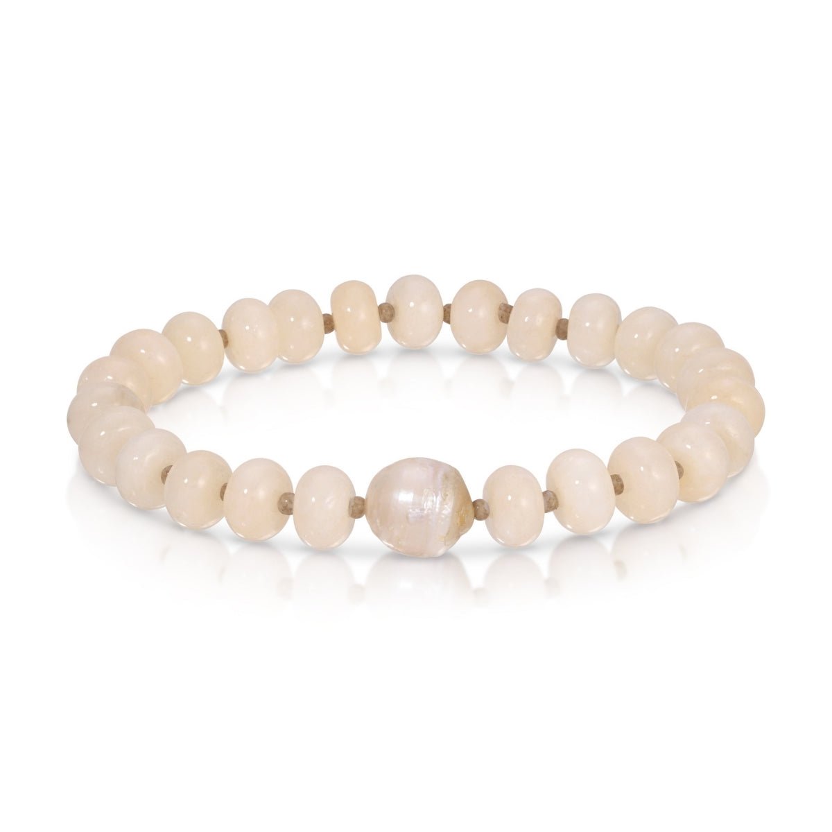 Stone Bracelet with Baroque Pearl - Splendid Iris