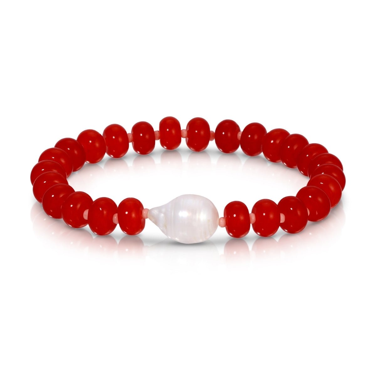 Stone Bracelet with Baroque Pearl - Splendid Iris