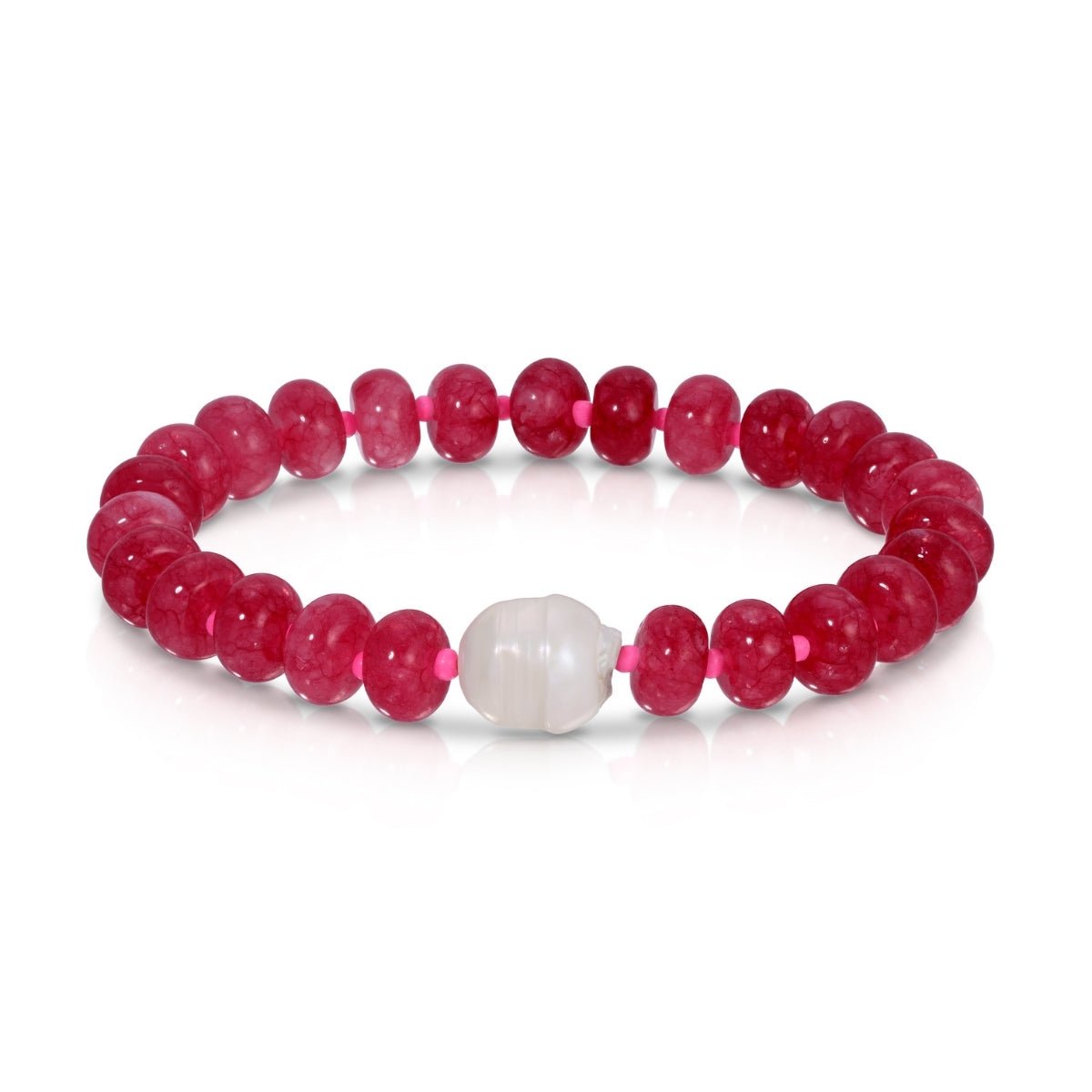 Stone Bracelet with Baroque Pearl - Splendid Iris