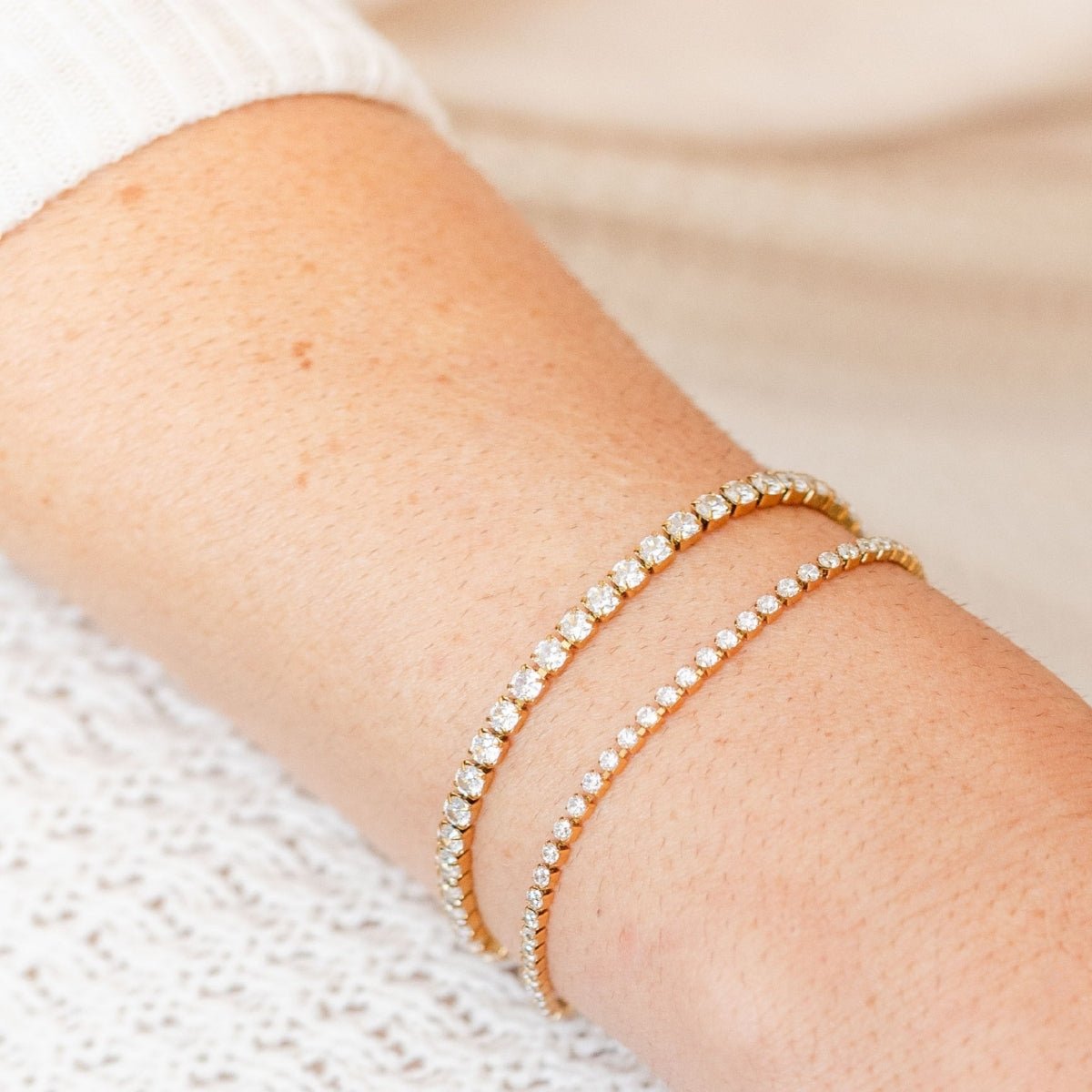 Cubic Zirconia Tennis Bracelet, Water-Resistant - Splendid Iris