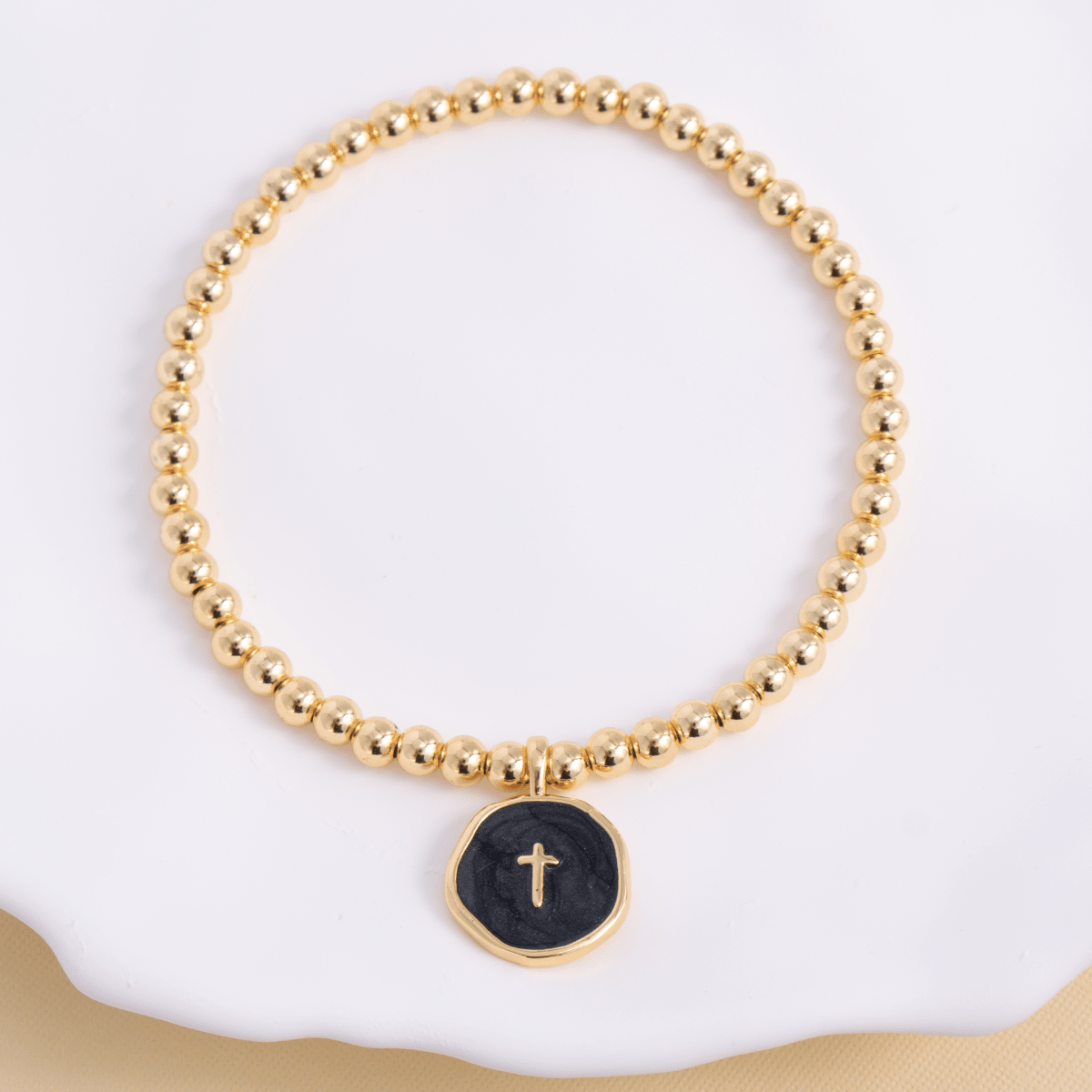 Stretch Cross Bracelet - Splendid Iris