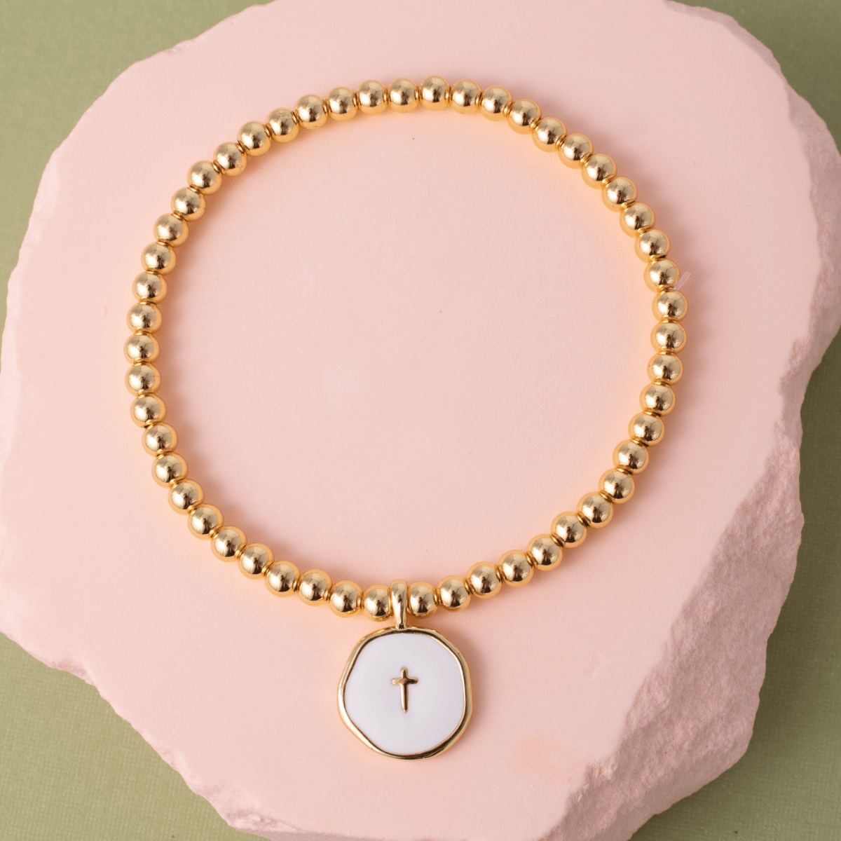 Stretch Cross Bracelet - Splendid Iris