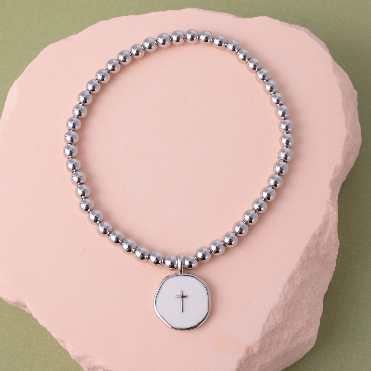 Stretch Cross Bracelet - Splendid Iris