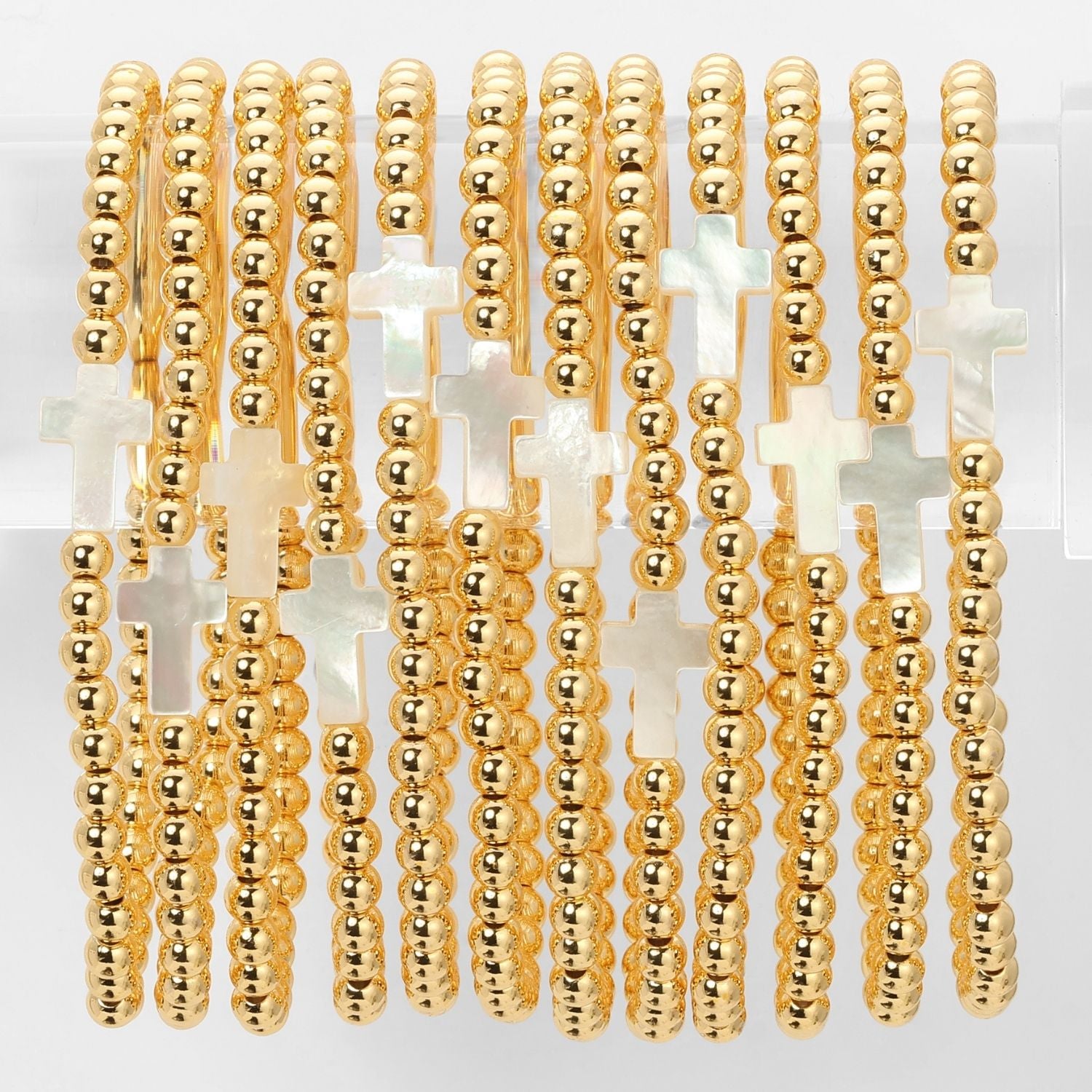 Cross Stretch Bracelet - Splendid Iris