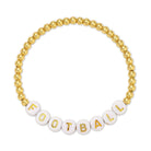 Football Beaded Bracelet - Splendid Iris