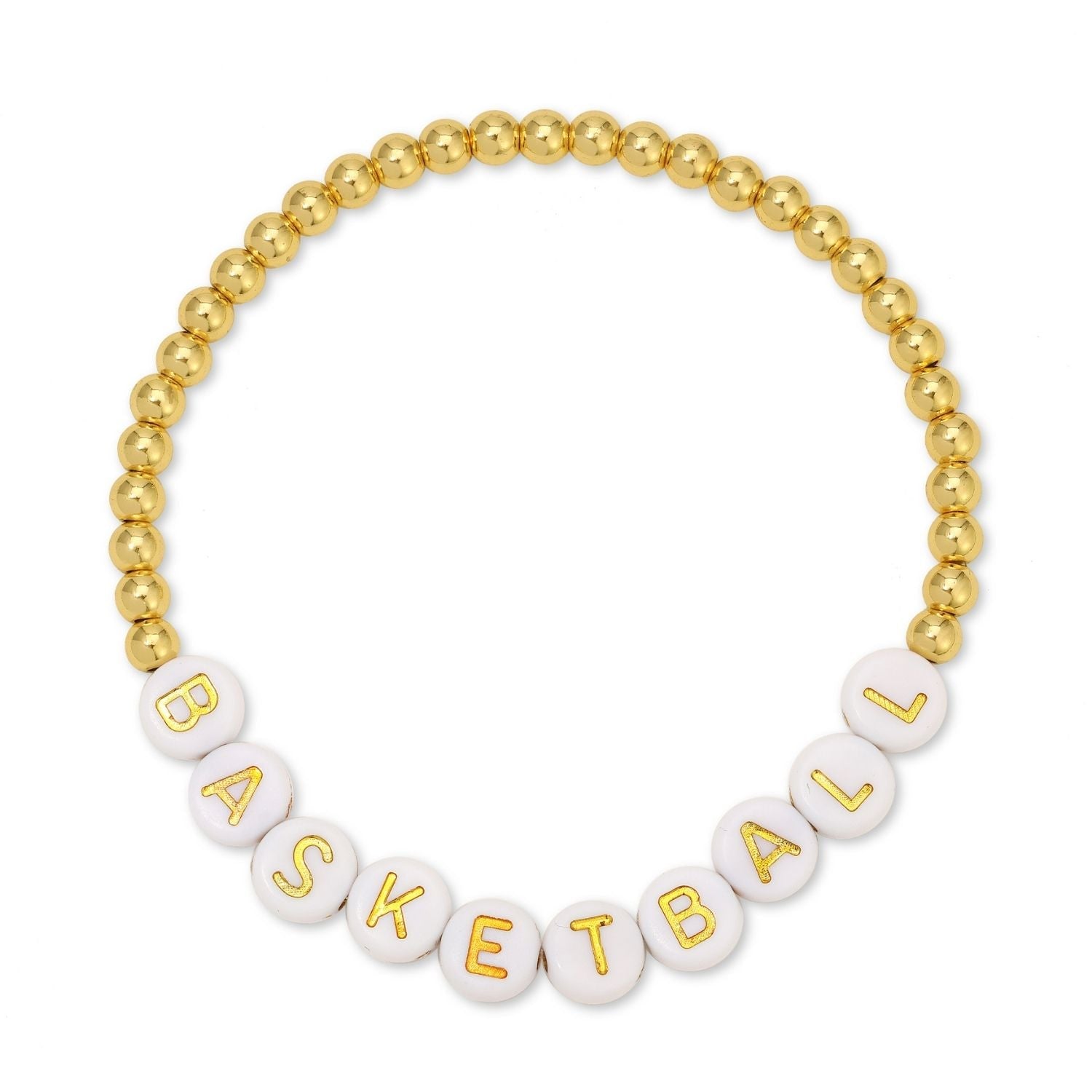 Basketball Beaded Bracelet - Splendid Iris