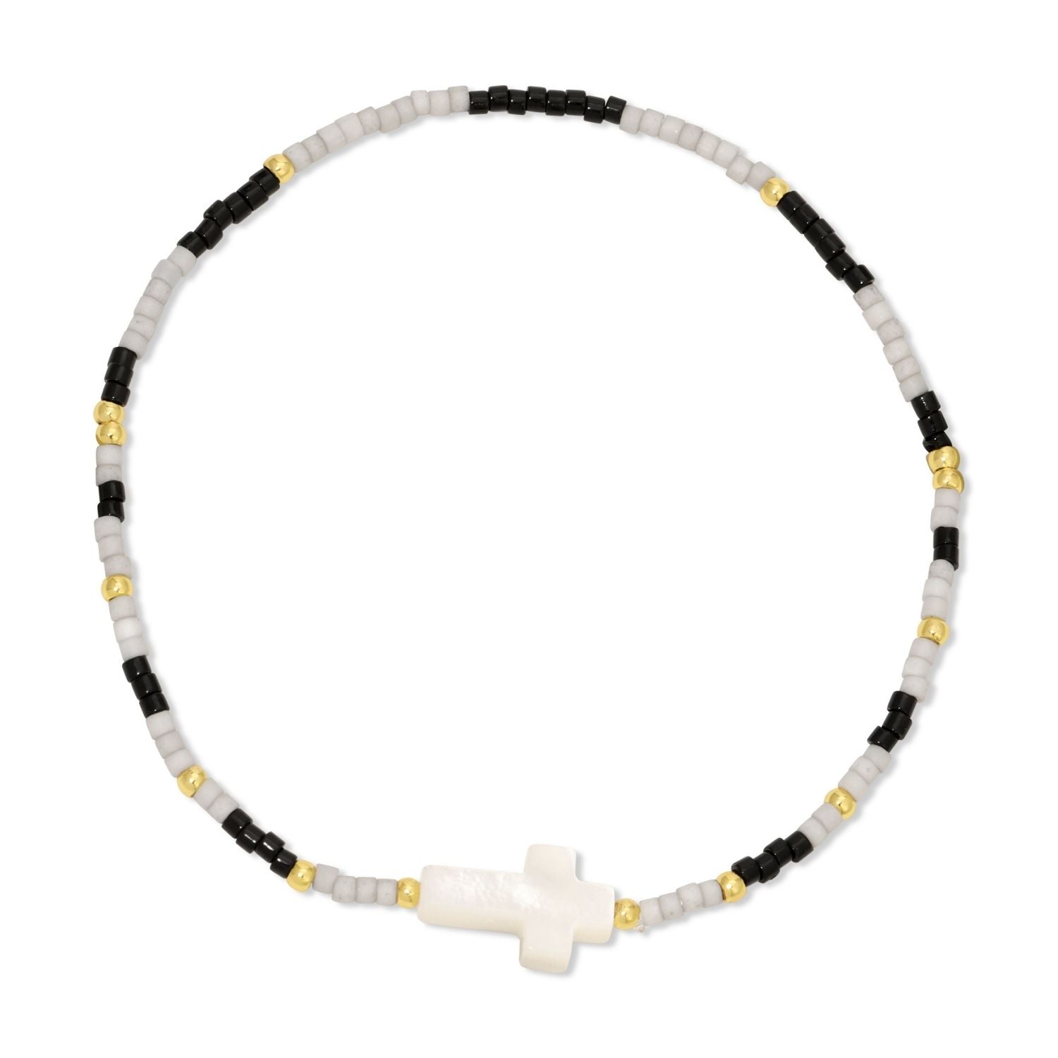 Miyuki Delica with Shell Cross Accent - Splendid Iris