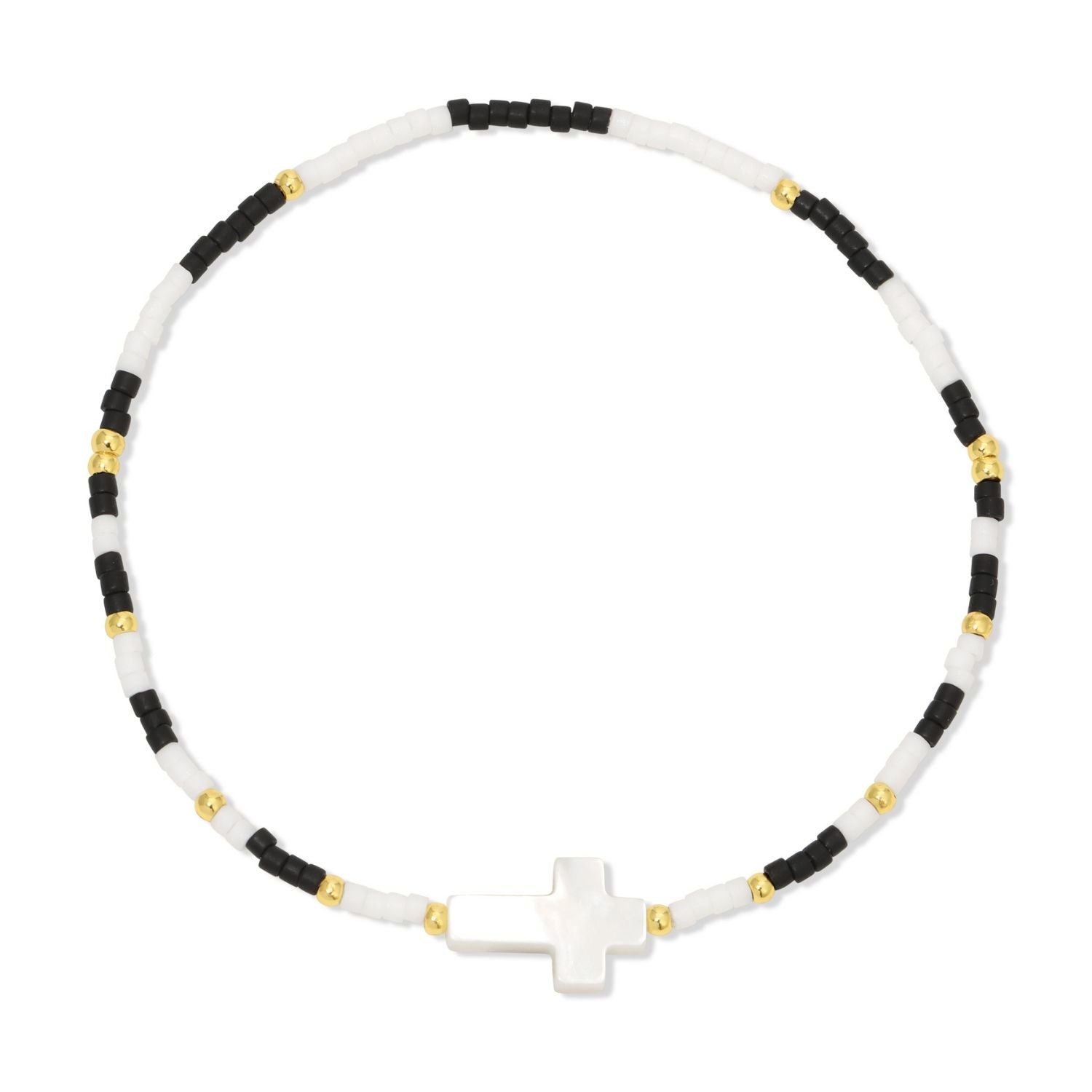 Miyuki Delica with Shell Cross Accent - Splendid Iris