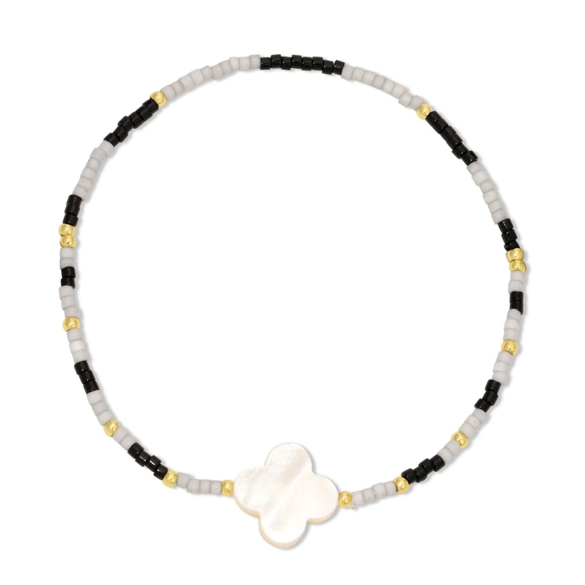 Miyuki Delica with Shell Quatrefoil Accent - Splendid Iris