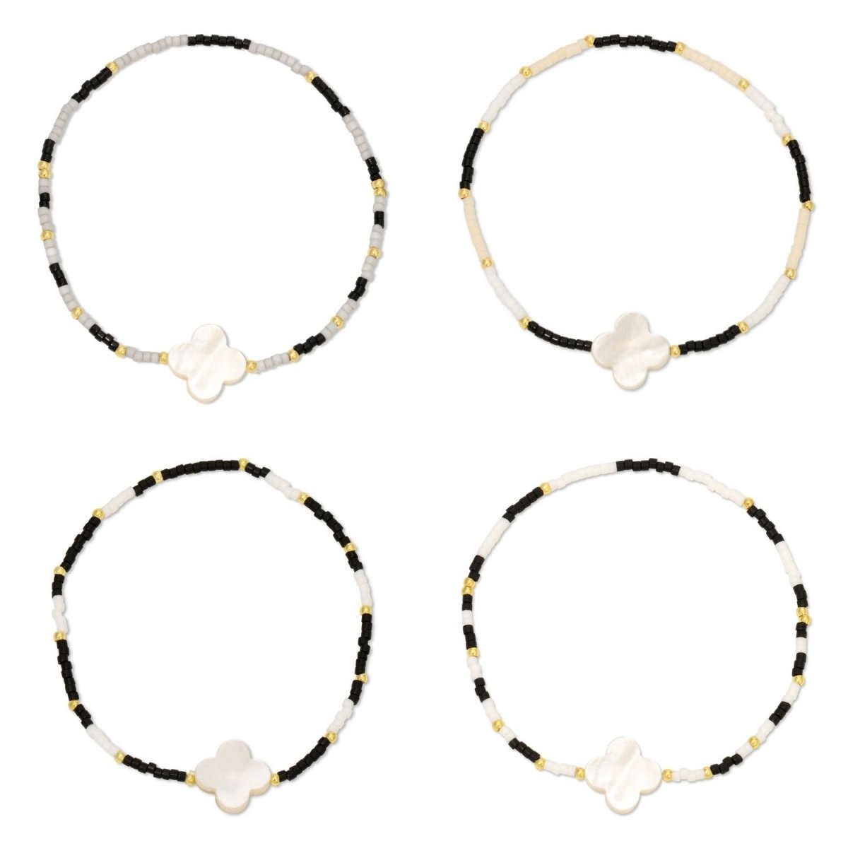 Miyuki Delica with Shell Quatrefoil Accent - Splendid Iris