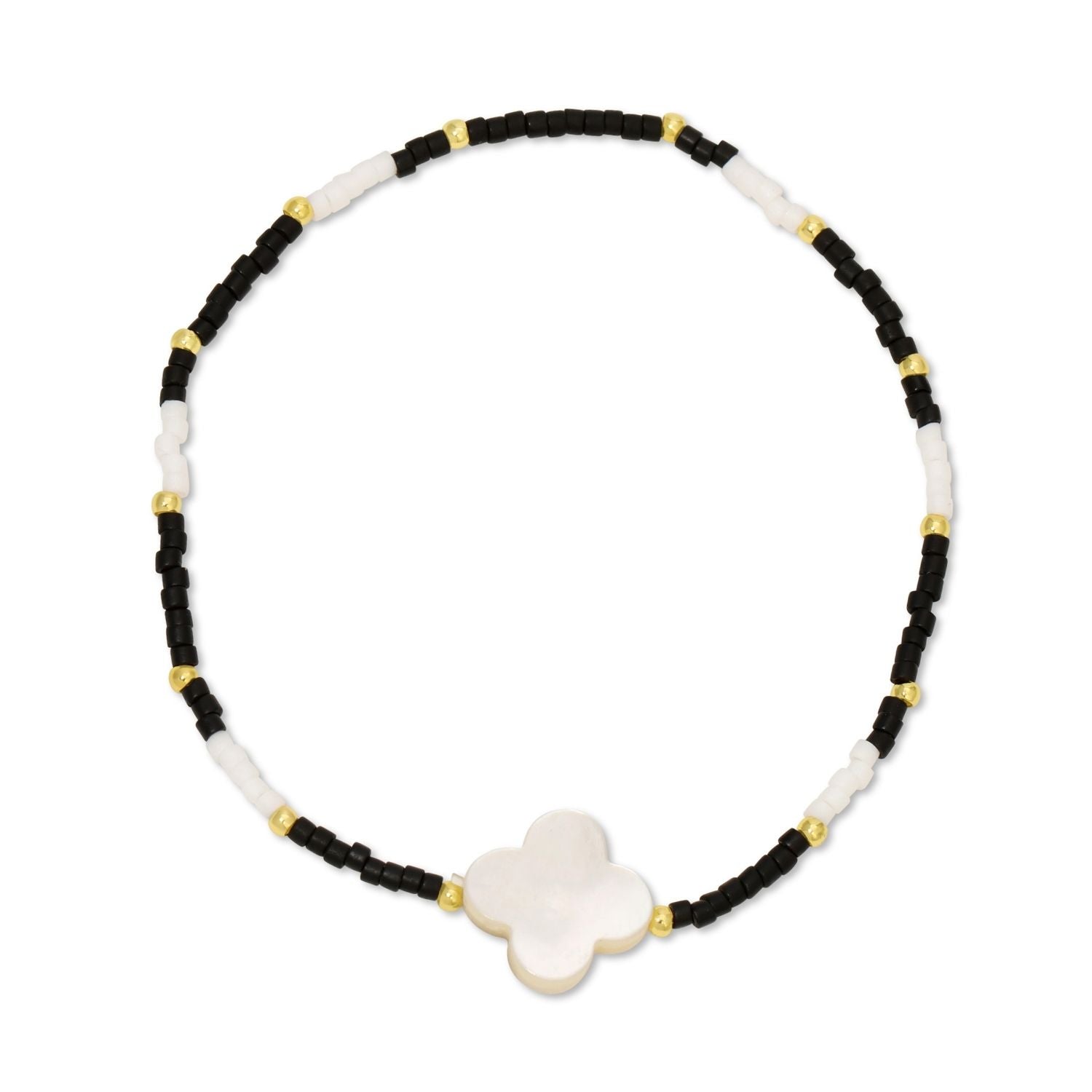 Miyuki Delica with Shell Quatrefoil Accent - Splendid Iris