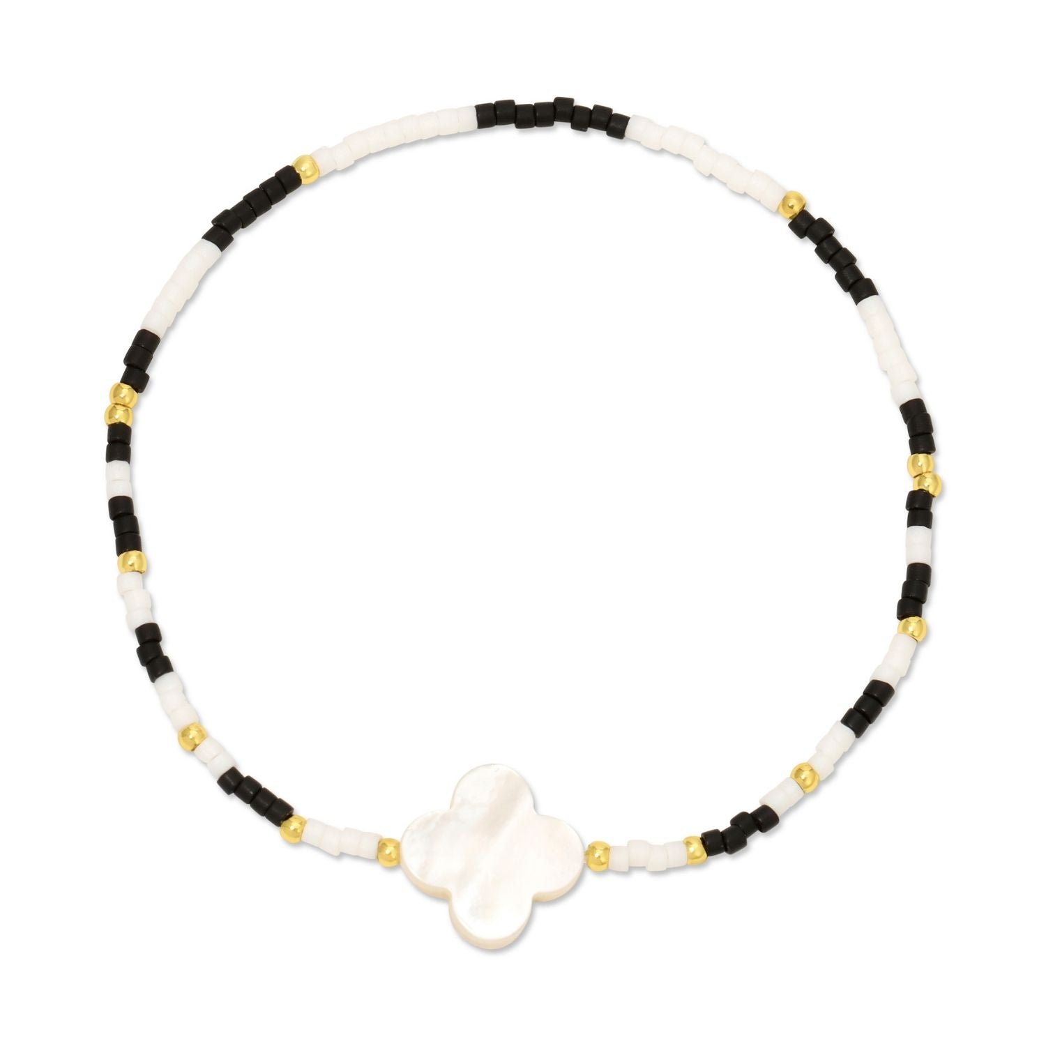 Miyuki Delica with Shell Quatrefoil Accent - Splendid Iris