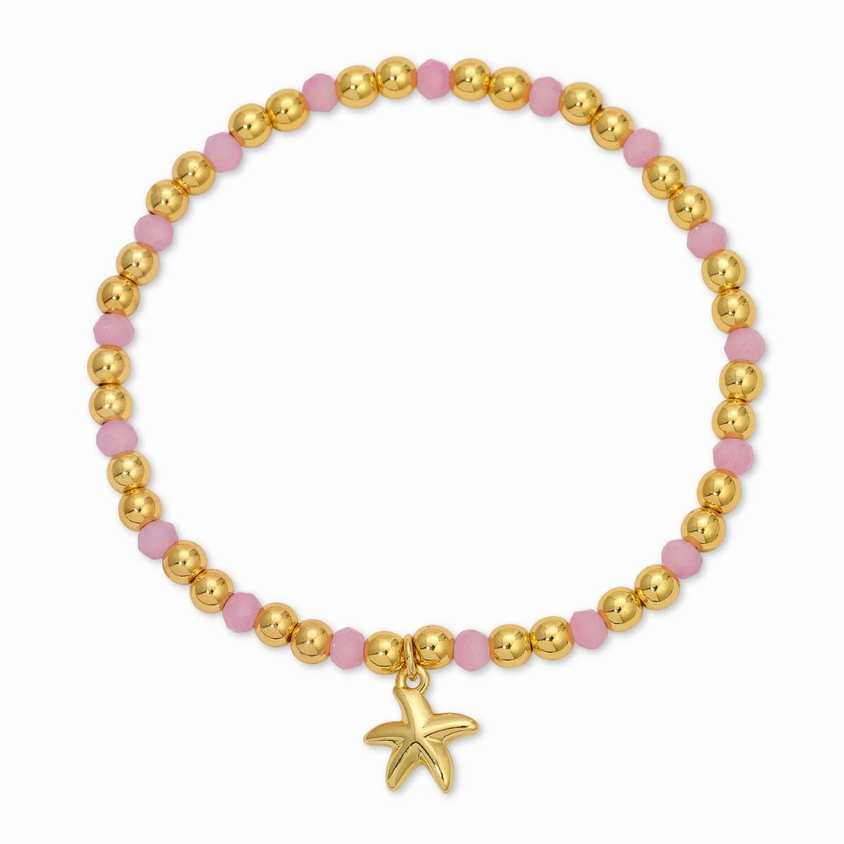 Starfish Charm Beaded Stretch Bracelet - Splendid Iris