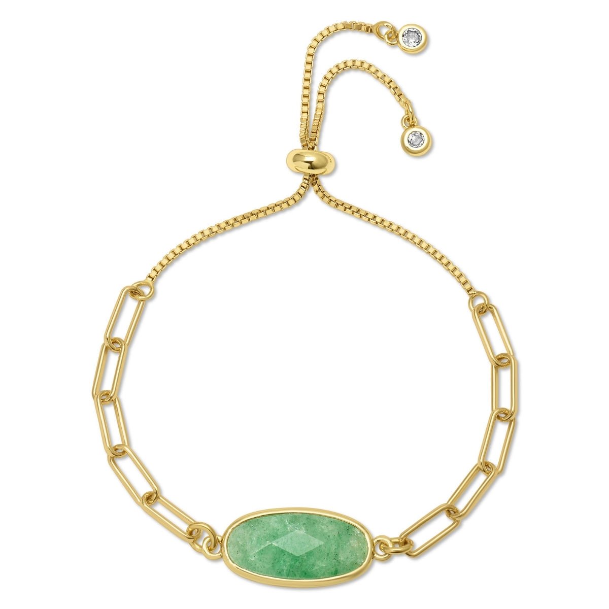 Oval Stone Pulley Bracelet - Splendid Iris