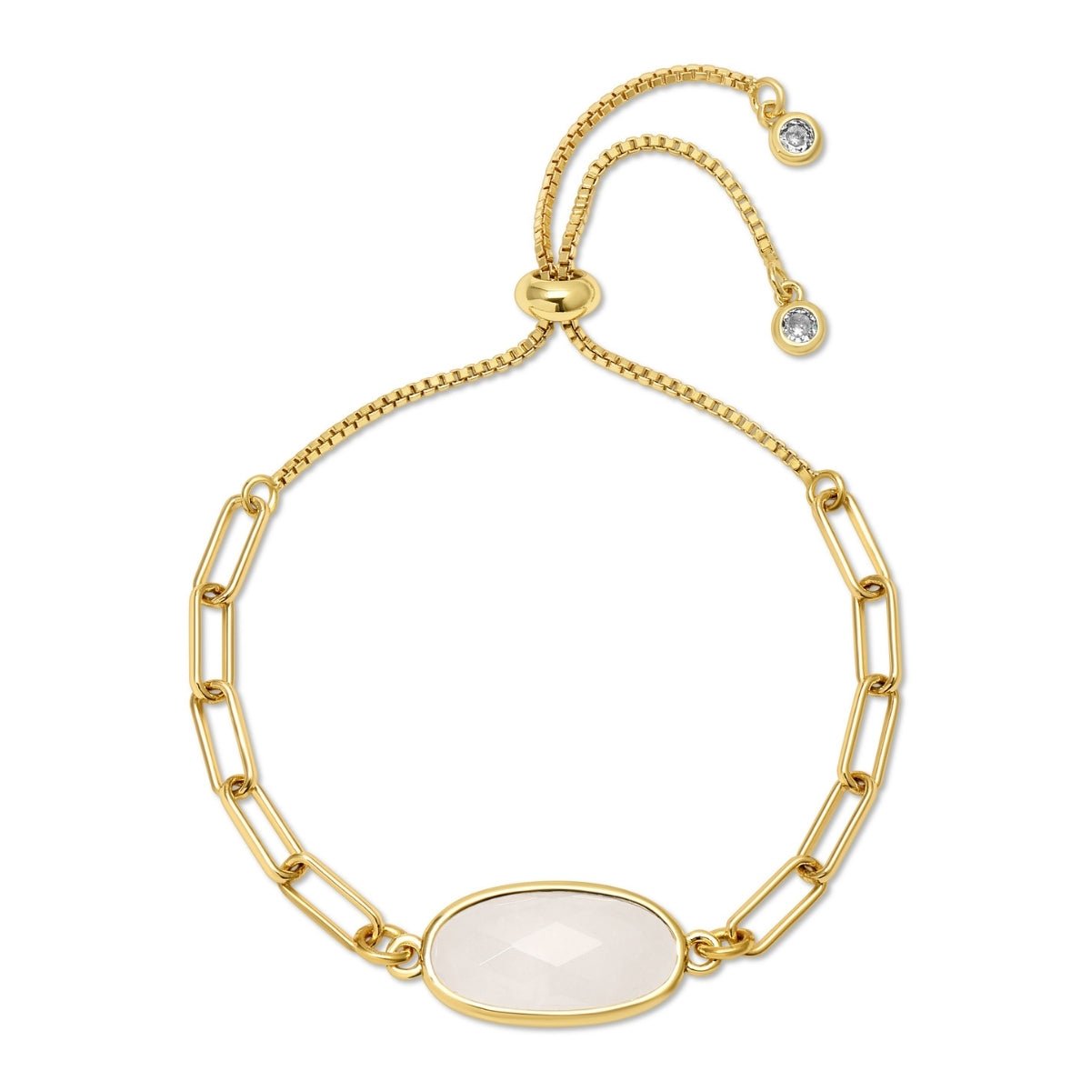 Oval Stone Pulley Bracelet - Splendid Iris