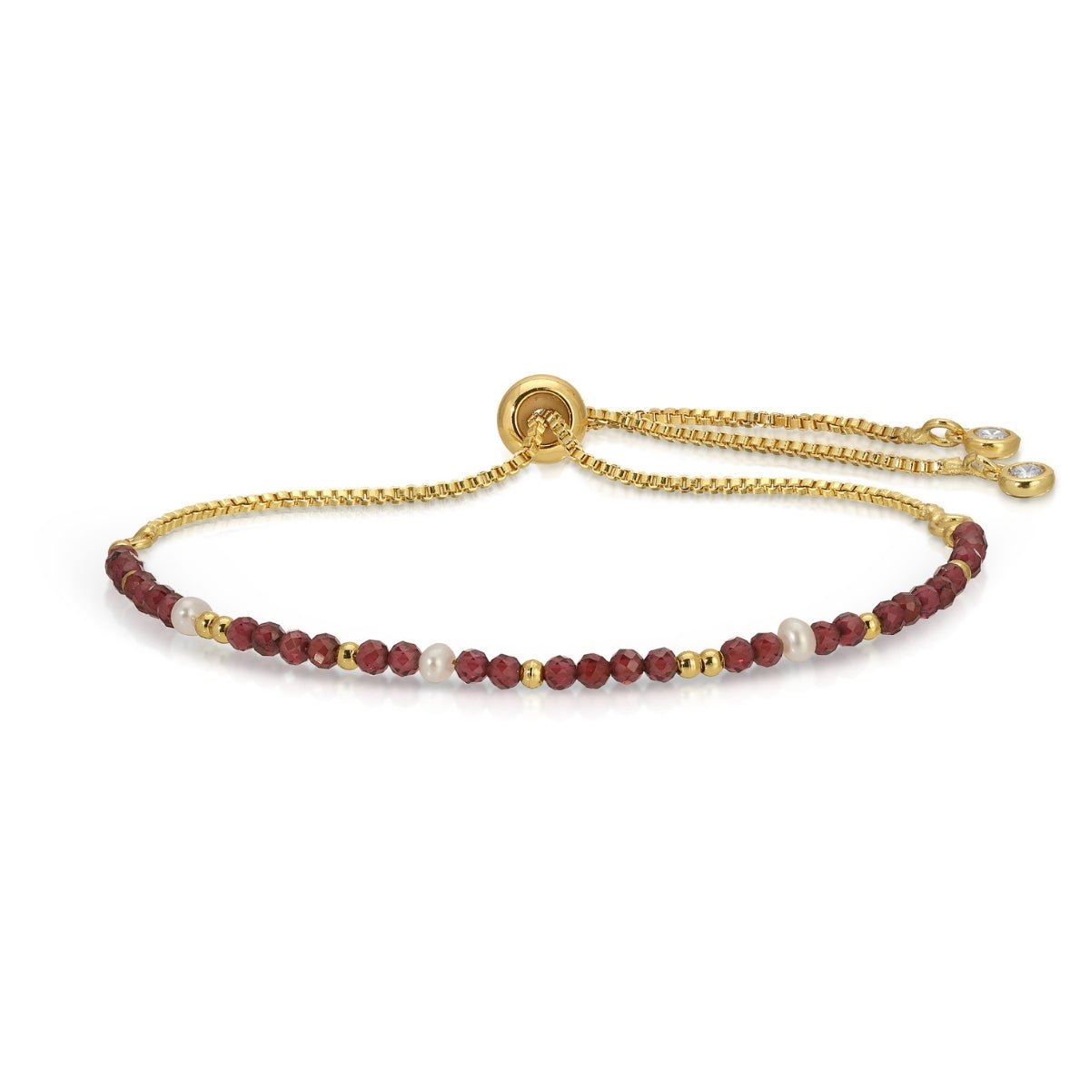 Delicate Stone Pulley Bracelet - Splendid Iris