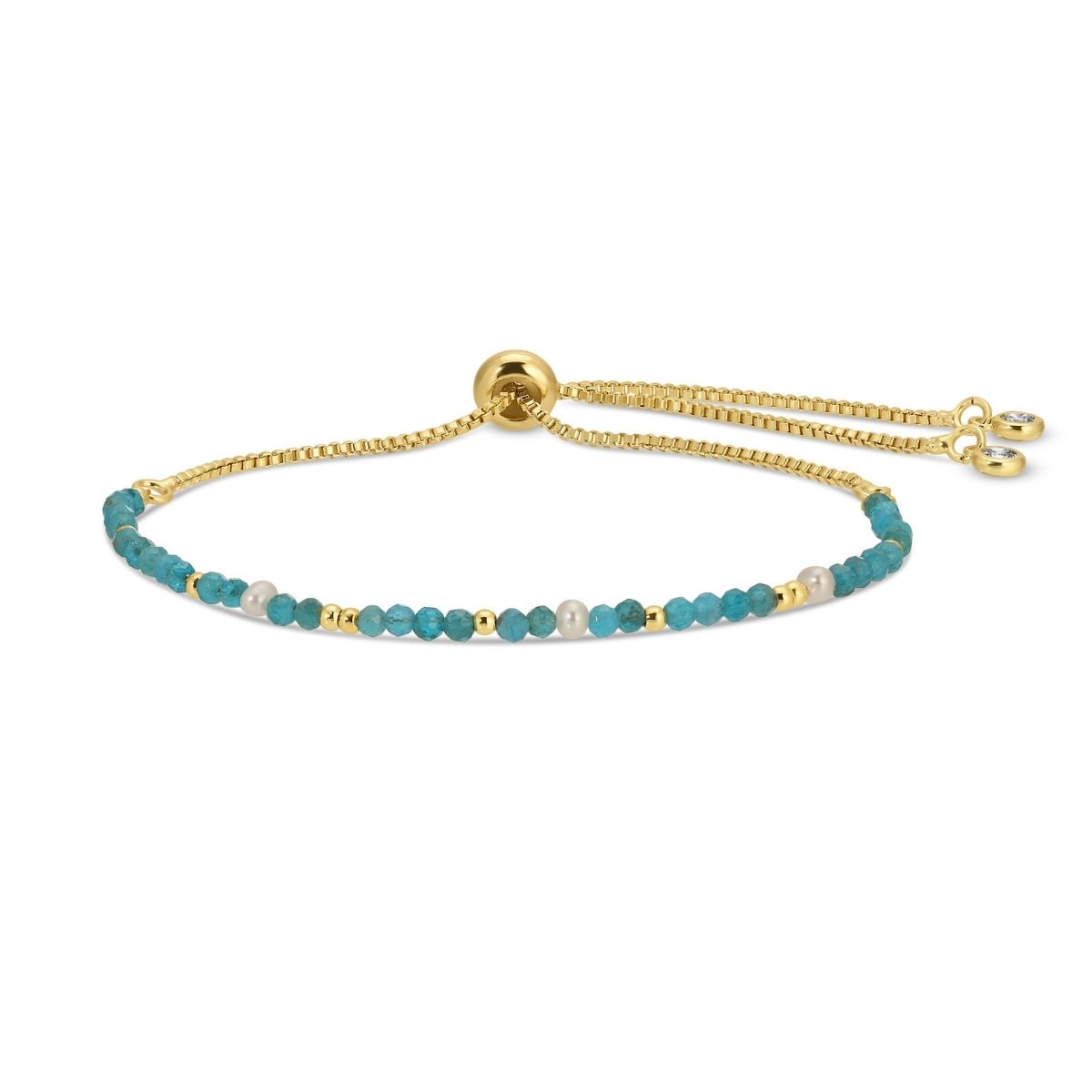 Delicate Stone Pulley Bracelet - Splendid Iris
