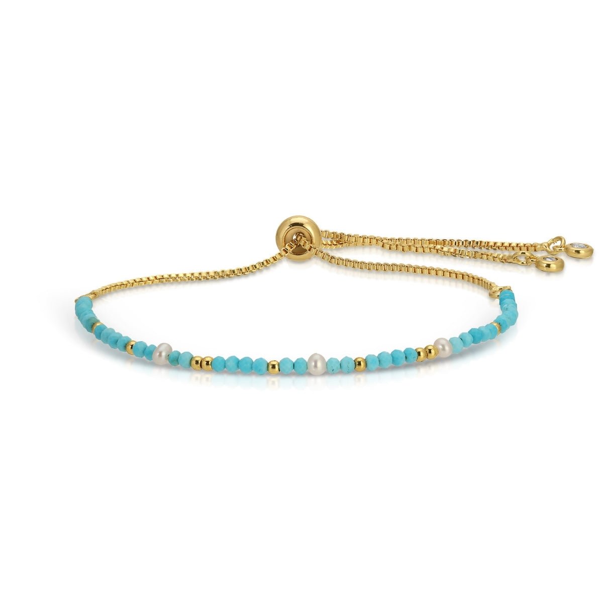 Delicate Stone Pulley Bracelet - Splendid Iris