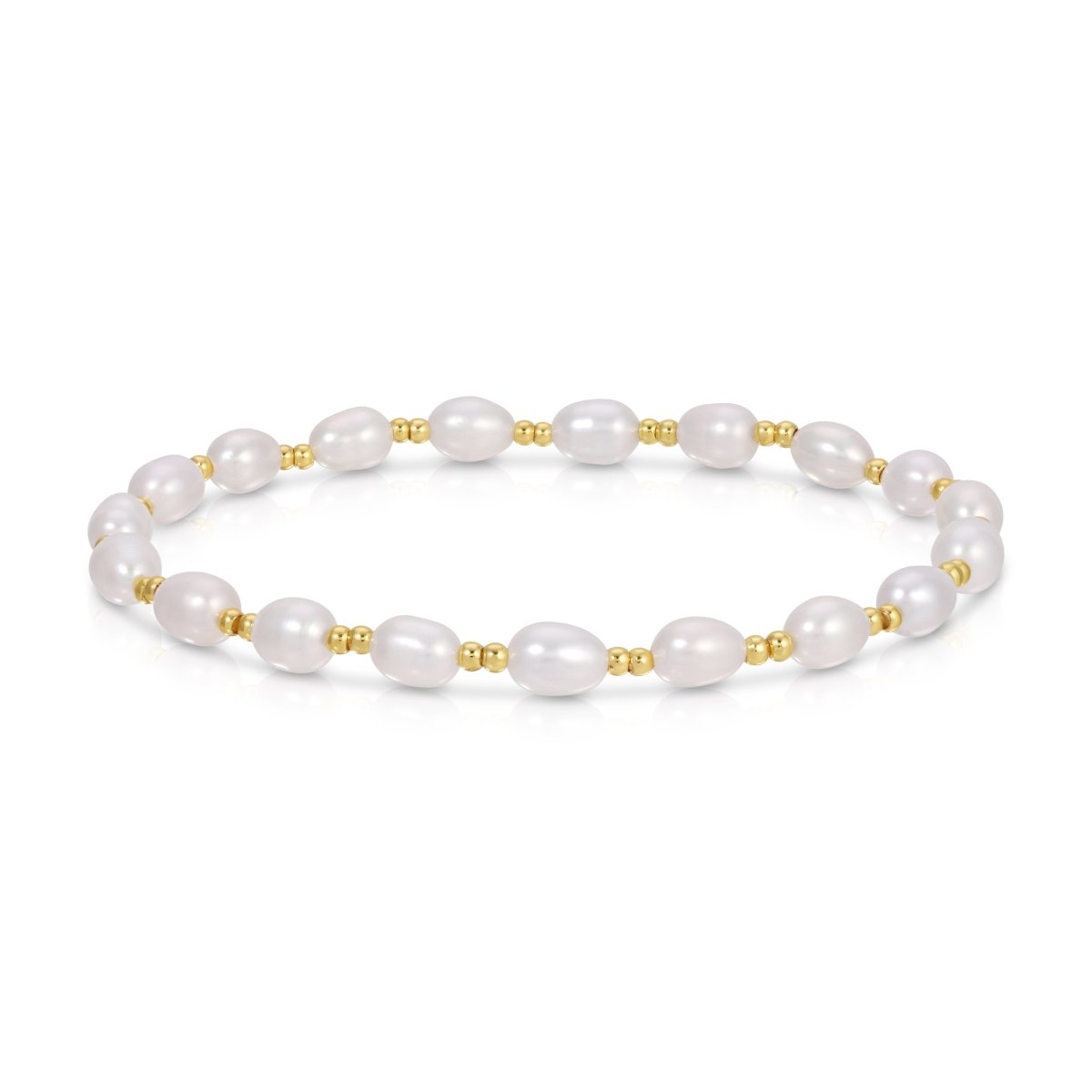 Delicate Pearl Stretch Bracelet - Splendid Iris
