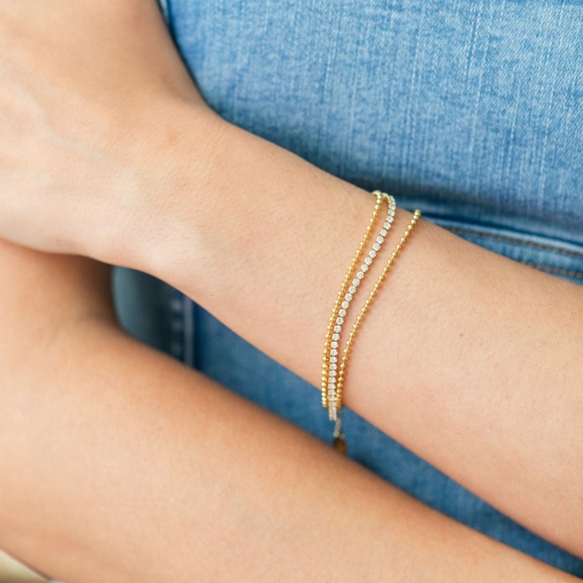 Triple Layer Delicate Water Resistant Bracelet - Splendid Iris