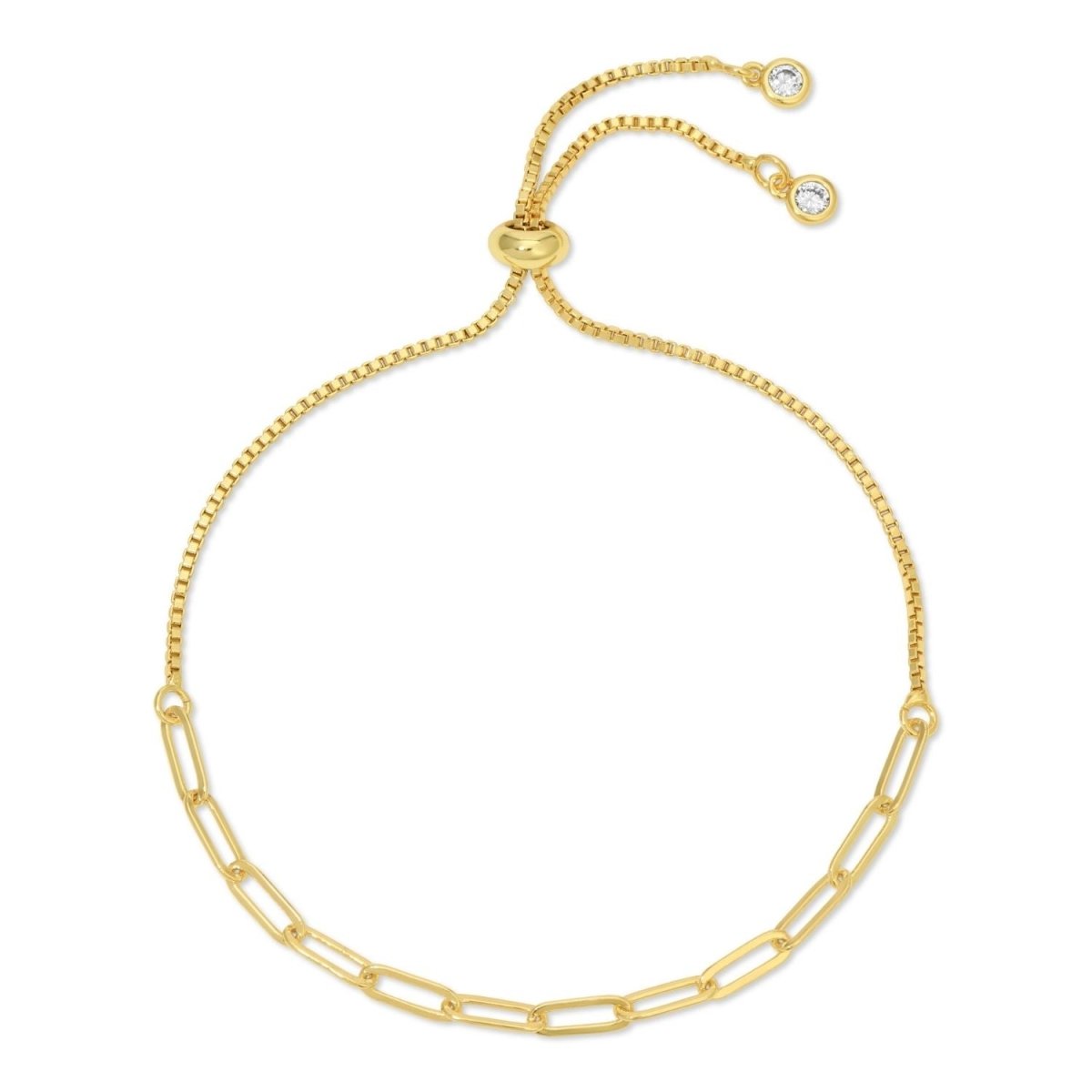 Delicate Link Chain Pulley Bracelet - Splendid Iris