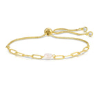 Delicate Link Chain Pearl Pulley Bracelet - Splendid Iris